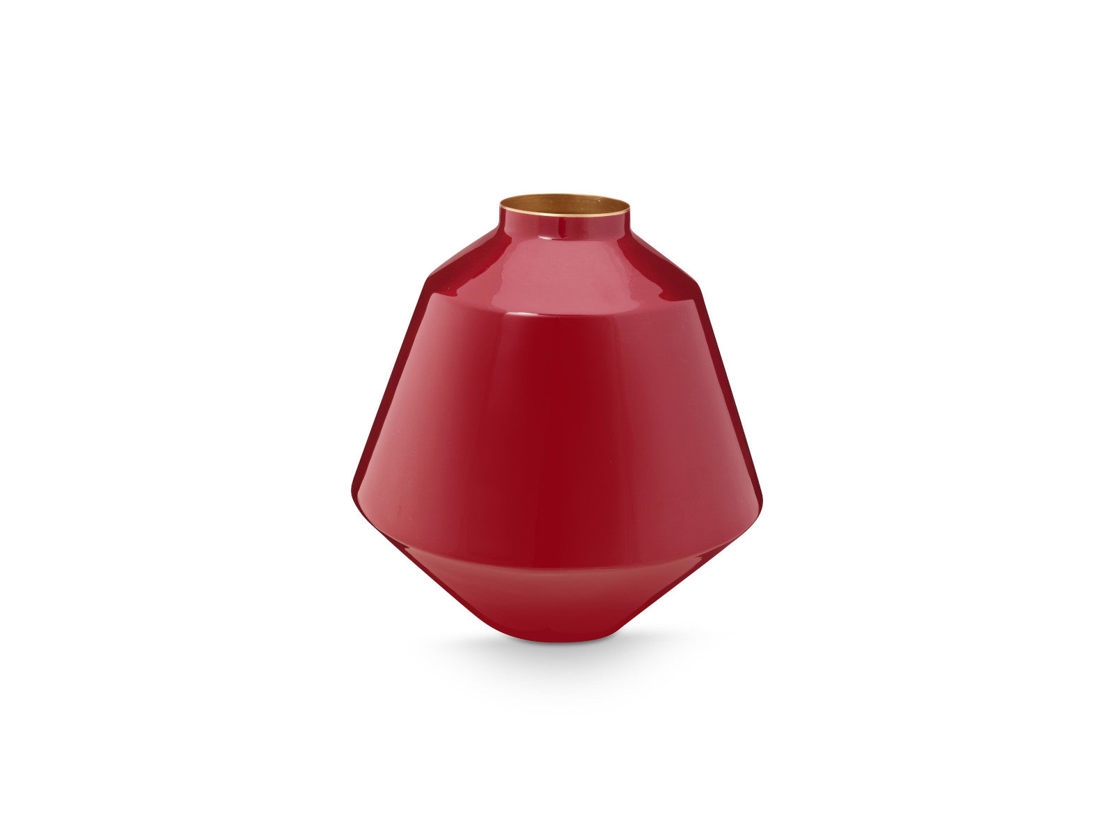 PIP STUDIO Vase Metall dunkelrot 35cm