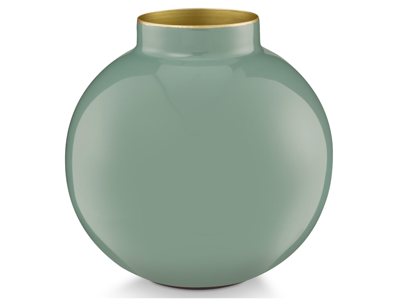PIP STUDIO Vase Metall Mid Green 17cm
