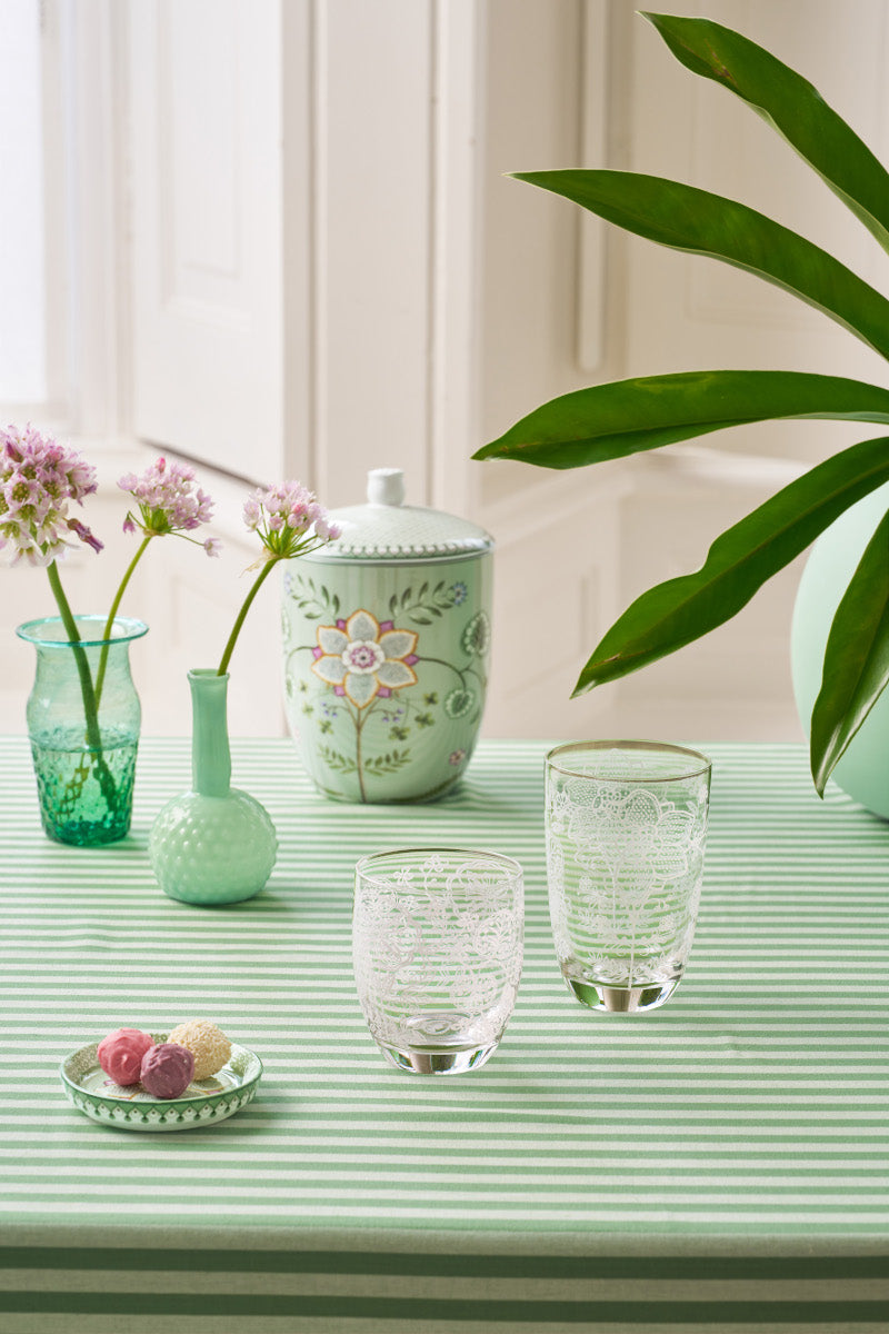 PIP STUDIO Flower White Trinkglas 320ml Set2 - Produktbild 5