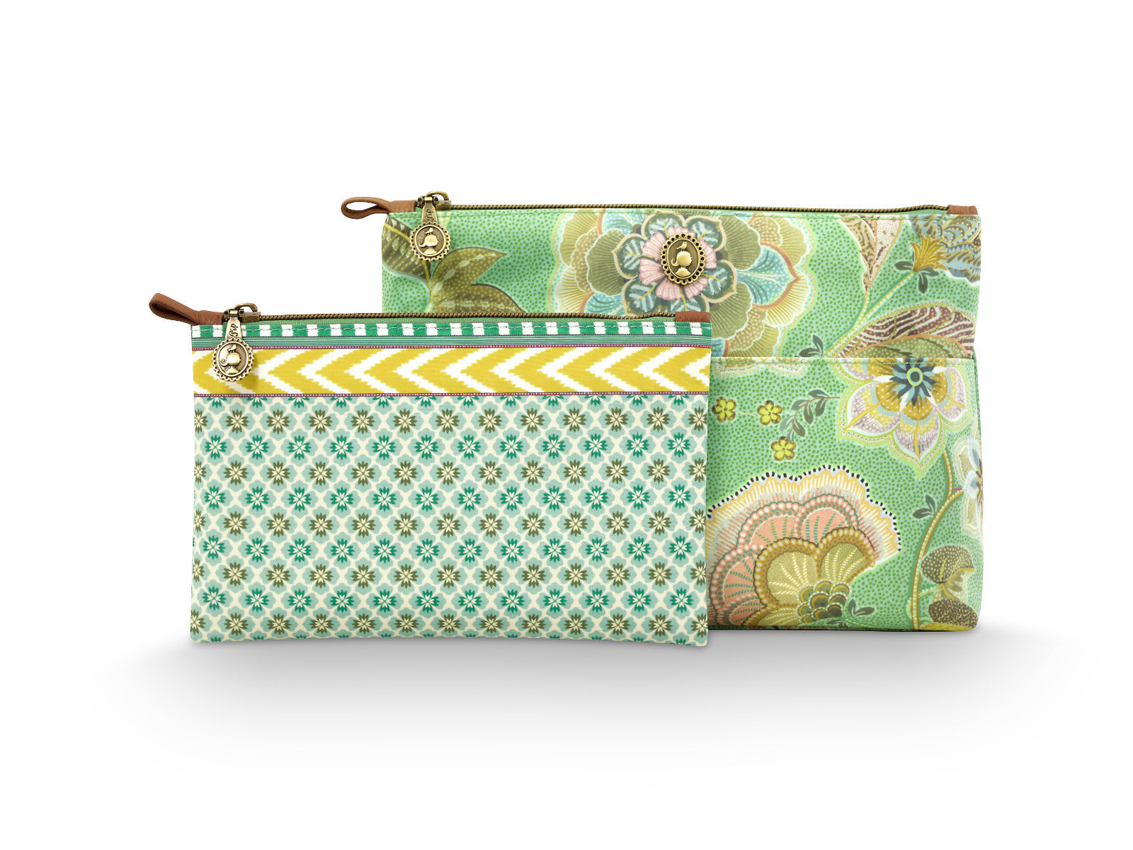 PIP STUDIO Caryn Kosmetiktasche Kombi Matata grün 26x7.5x18cm/22x1x13cm - Produktbild 2