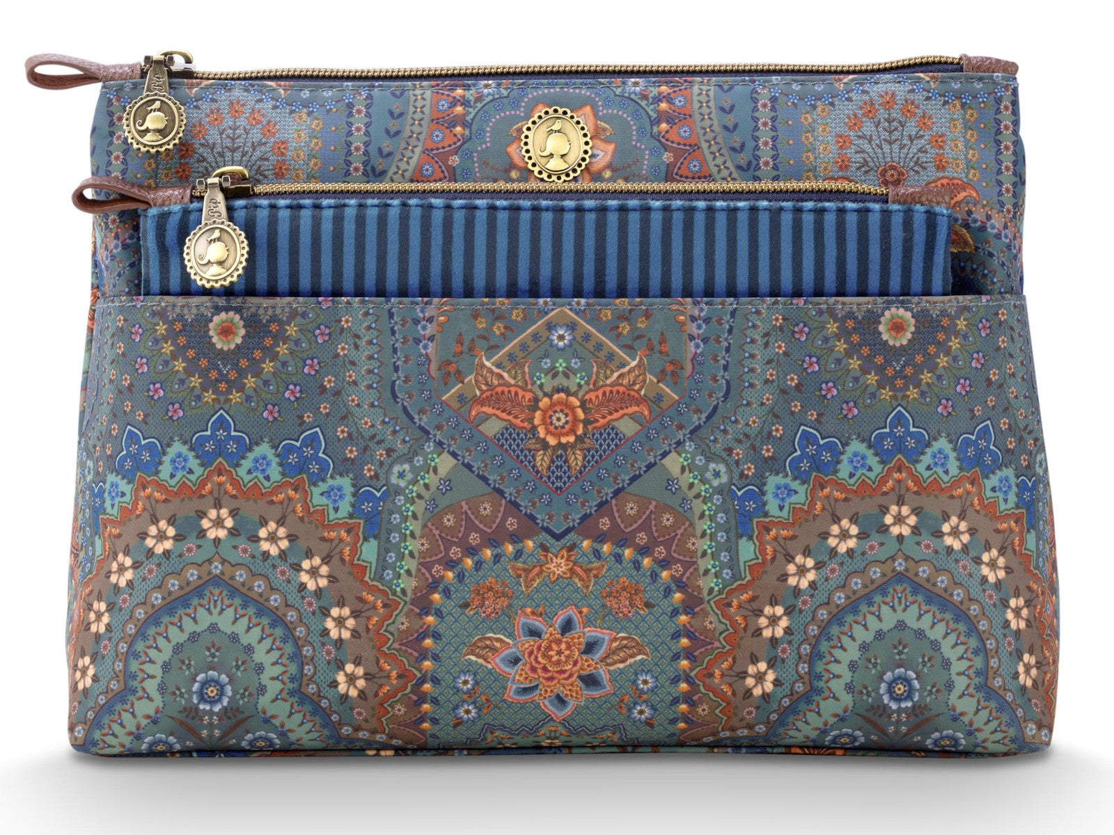 PIP STUDIO Caryn Kosmetiktasche Combi Jabali blau 26cm