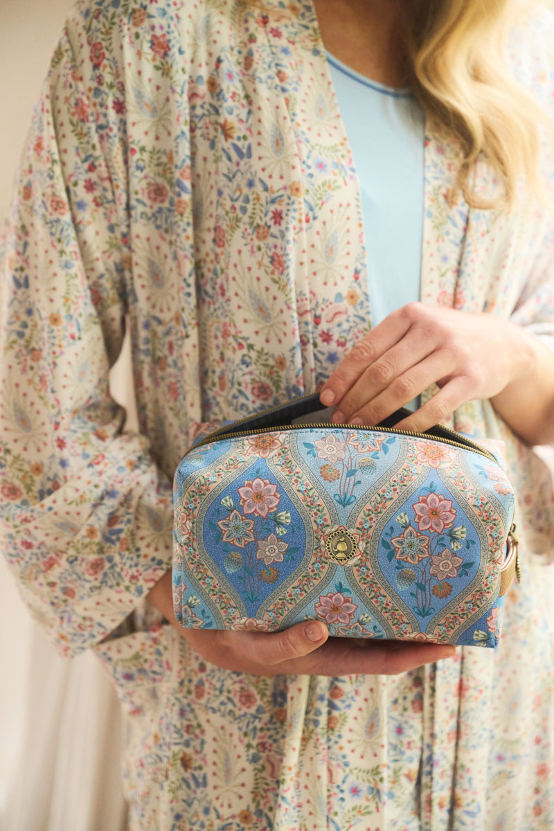 PIP STUDIO Coco Ornamento Blue Kosmetiktasche medium 21,5x10x10,5cm - Produktbild 4