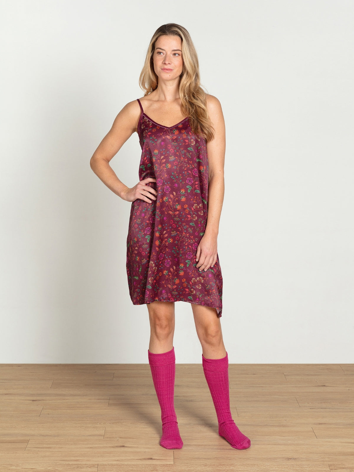 PIP STUDIO Flora Bangalore Disa Nachthemd lang dark pink S - Produktbild 2