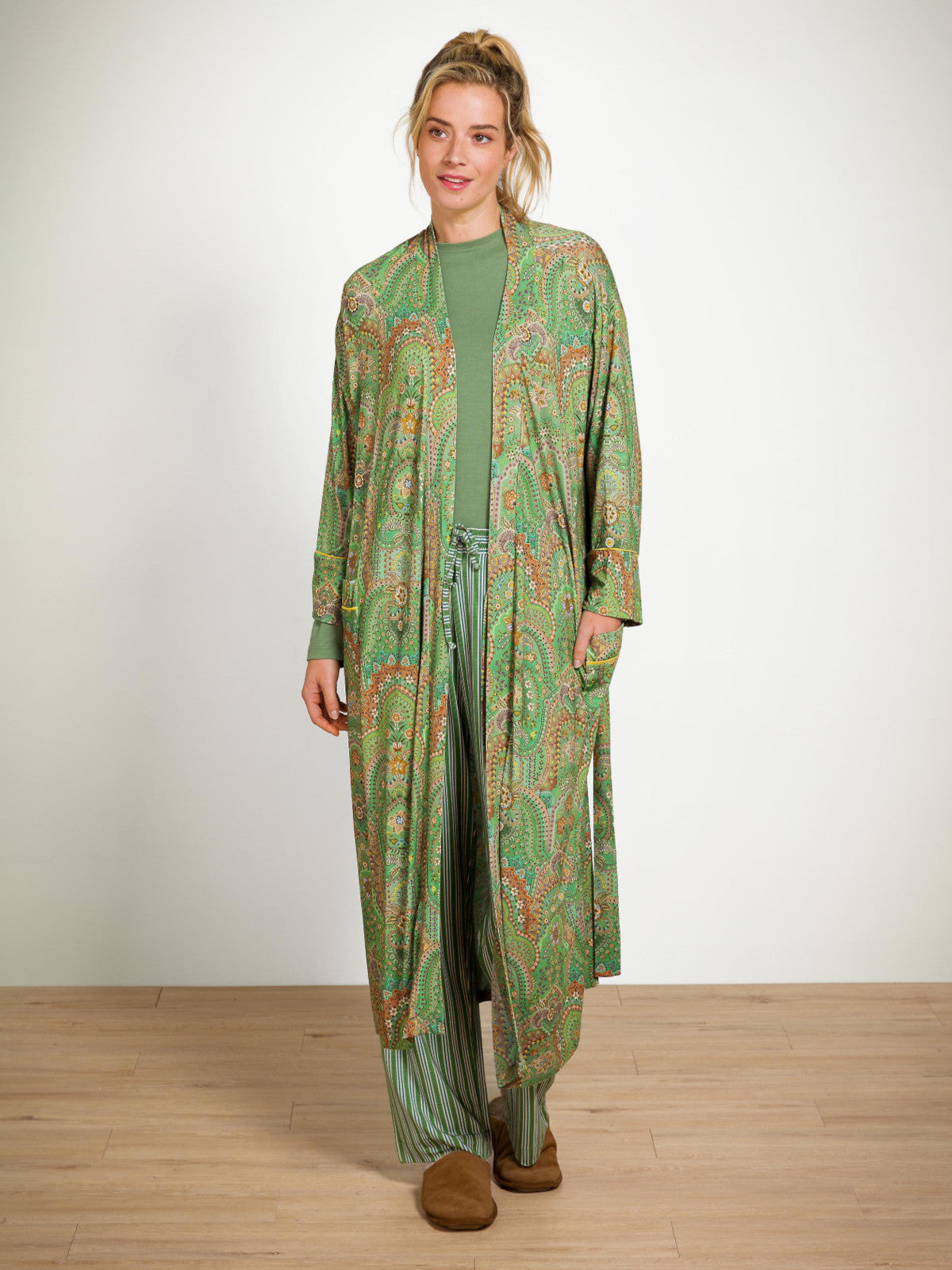 PIP STUDIO Noa Kimono Jabali Green XS - Produktbild 5