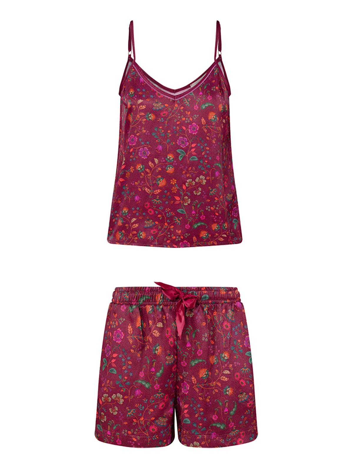 PIP STUDIO Flora Bangalore Bowie & San Pyjama kurz dark pink XL 2tlg