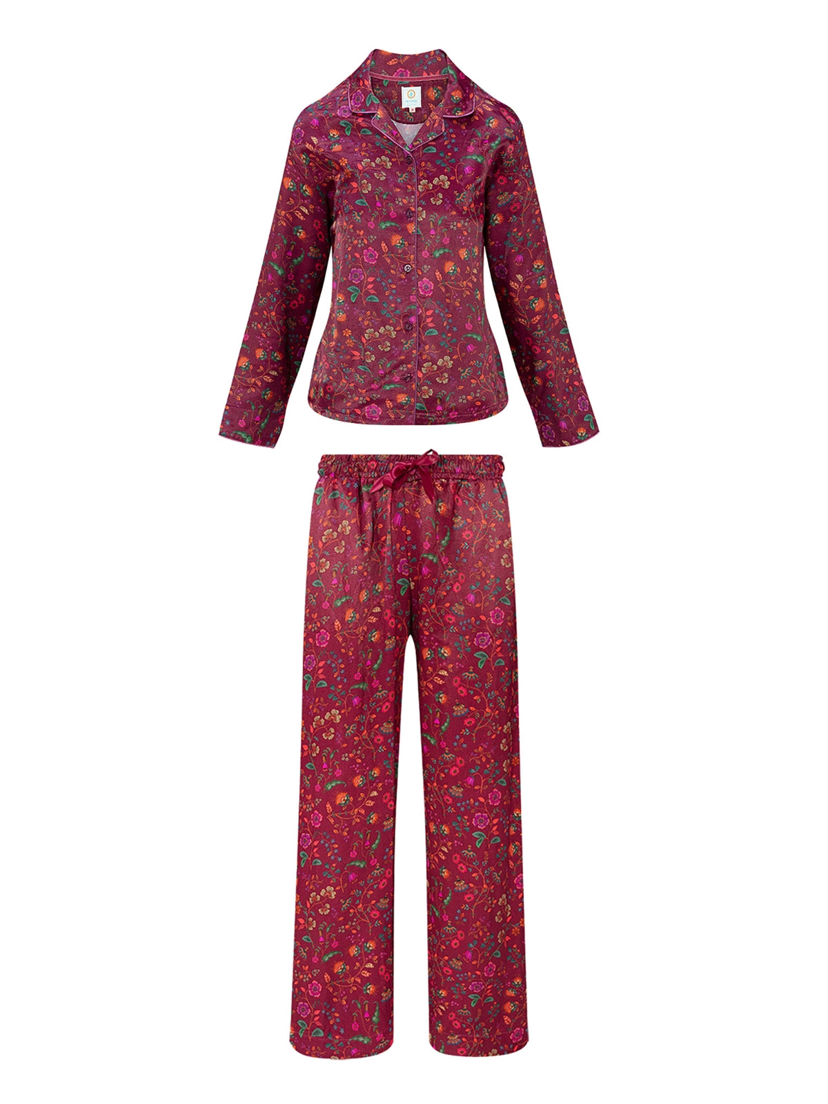 PIP STUDIO Flora Bangalore Faye & Bente Pyjama lang dark pink XL 2tlg