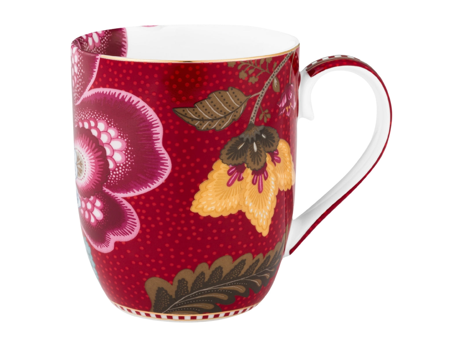 PIP STUDIO Blooming Tales Dark Red Henkelbecher Large 0,365l Set2 - Produktbild 3