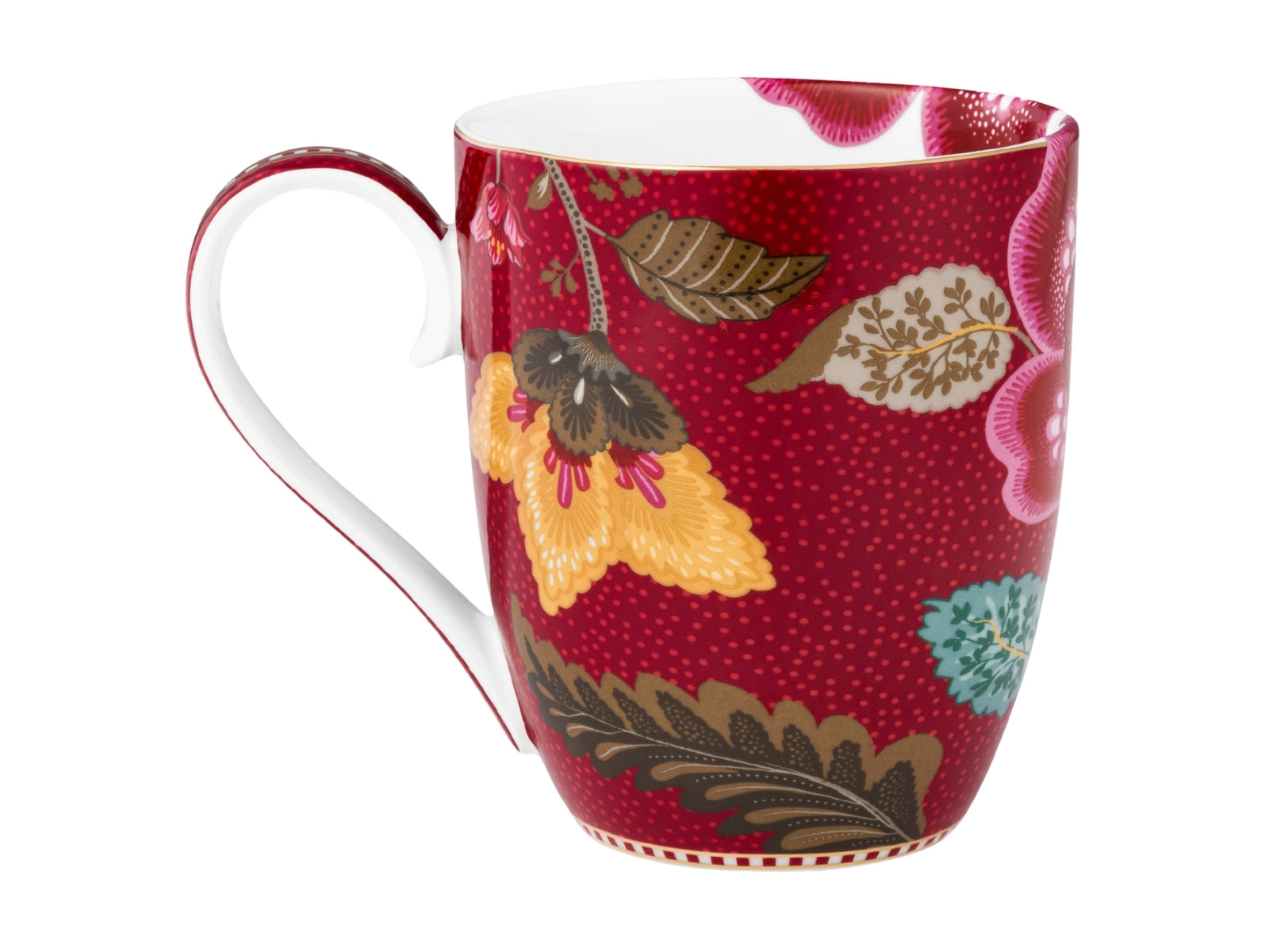 PIP STUDIO Blooming Tales Dark Red Henkelbecher XL 0,45l Set2 - Produktbild 4