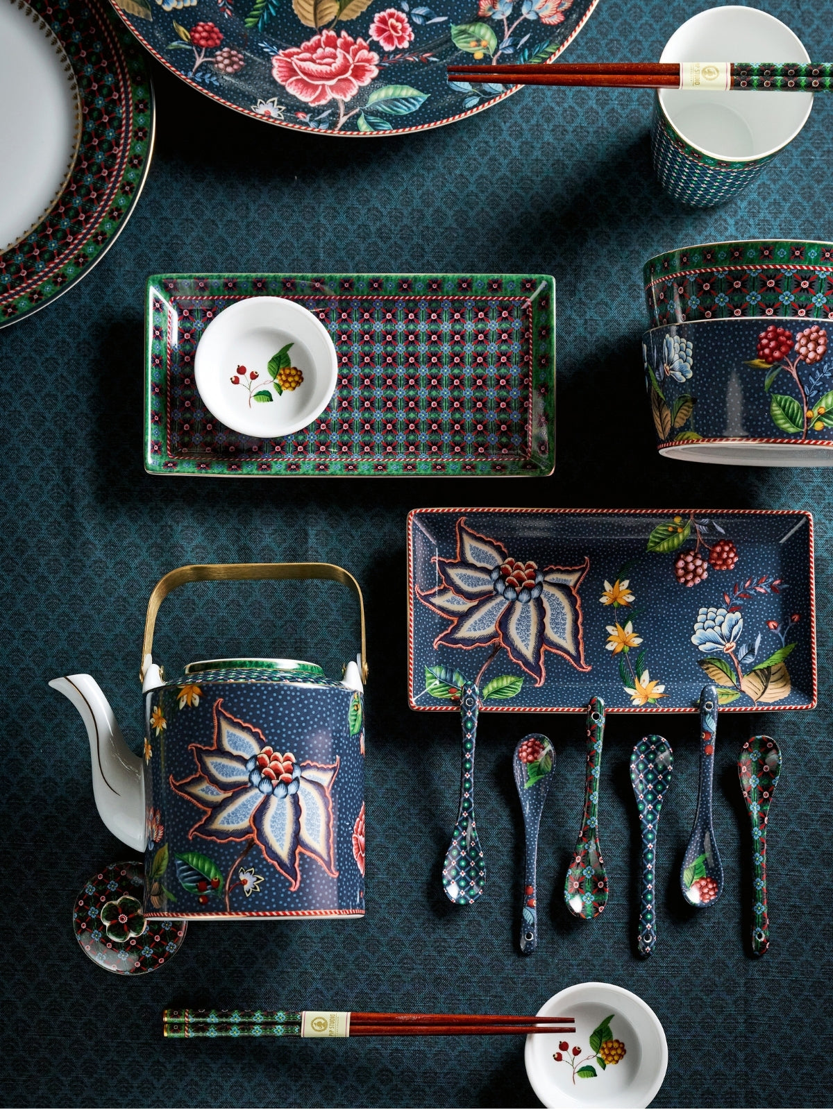 PIP STUDIO Berry Blues Oriental Geschenkset Teekanne blau 1l - Produktbild 6