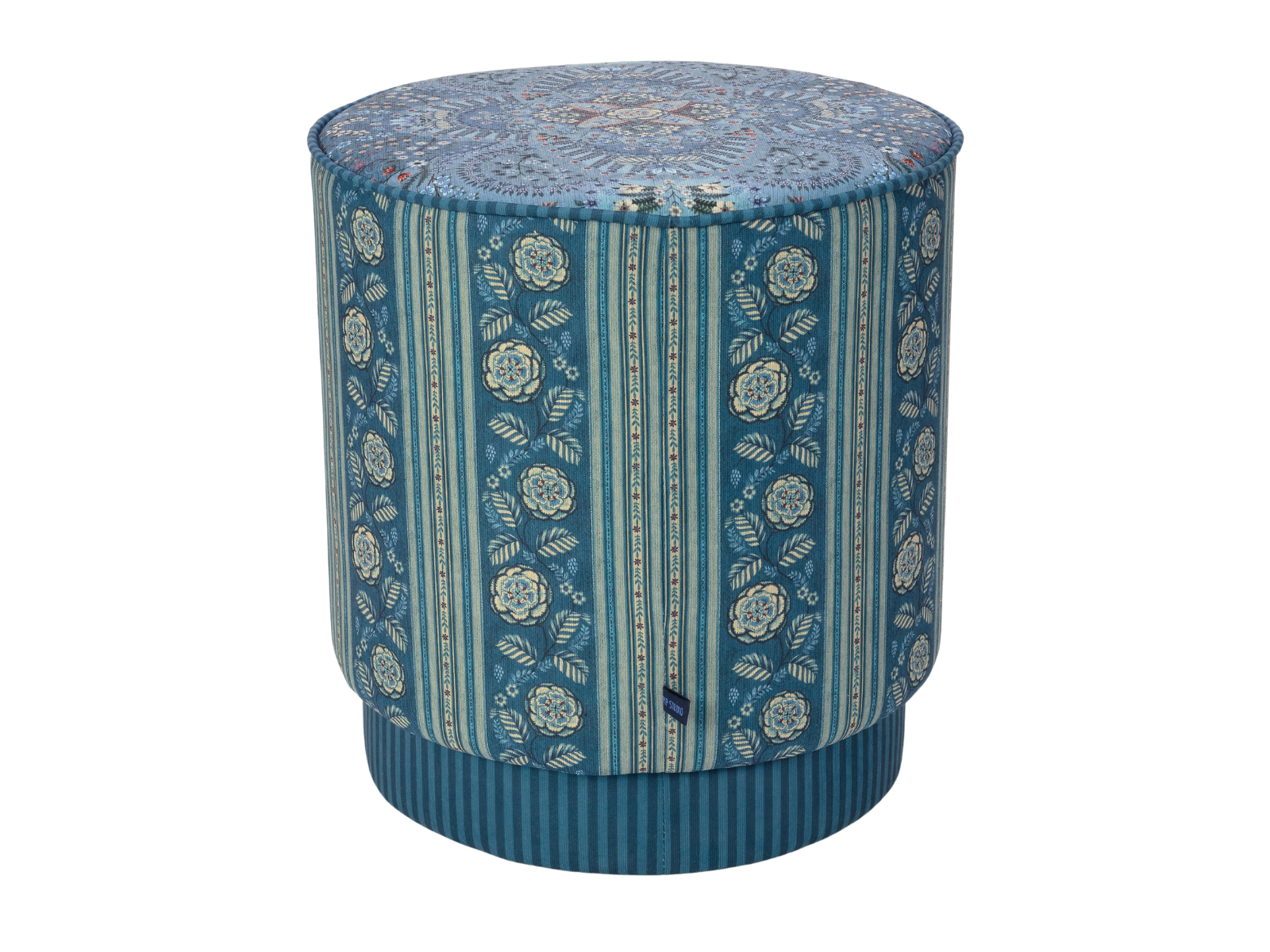 PIP STUDIO Rosa Rani Pouf / Hocker blau 40x45cm - Produktbild 2