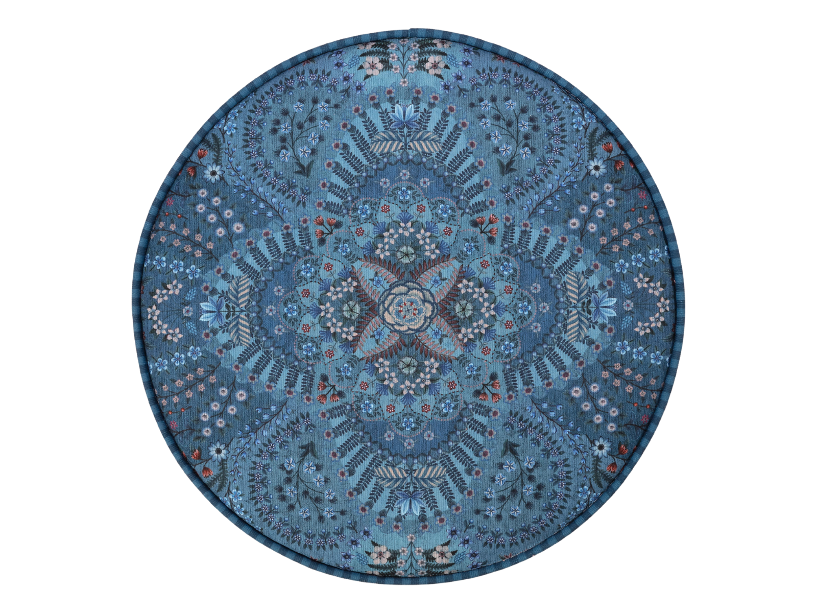 PIP STUDIO Rosa Rani Pouf / Hocker blau 40x45cm - Produktbild 3
