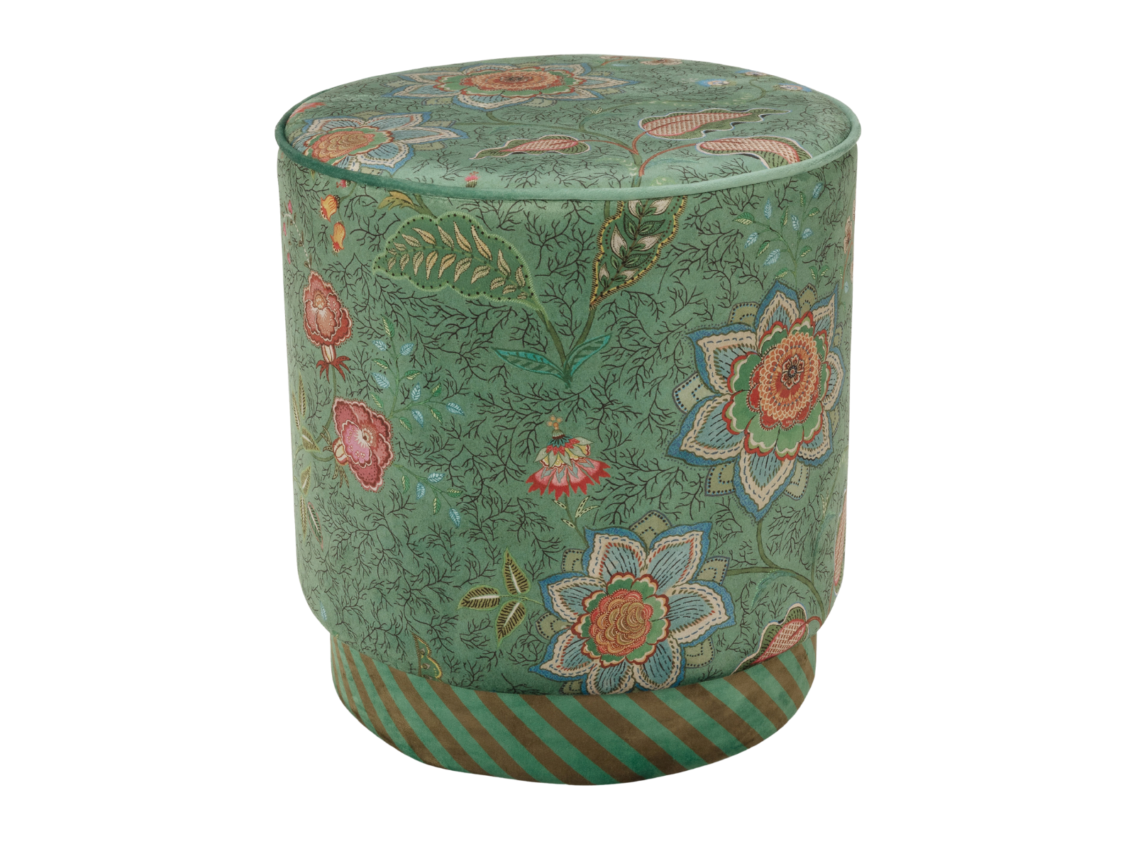 PIP STUDIO Mumbai Morning Pouf / Hocker grün 40x45cm - Produktbild 2