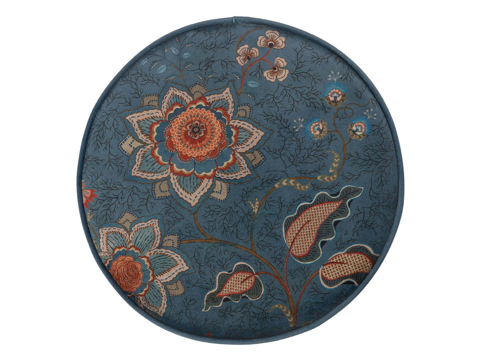 PIP STUDIO Mumbai Morning Pouf / Hocker blau 40x45cm - Produktbild 3