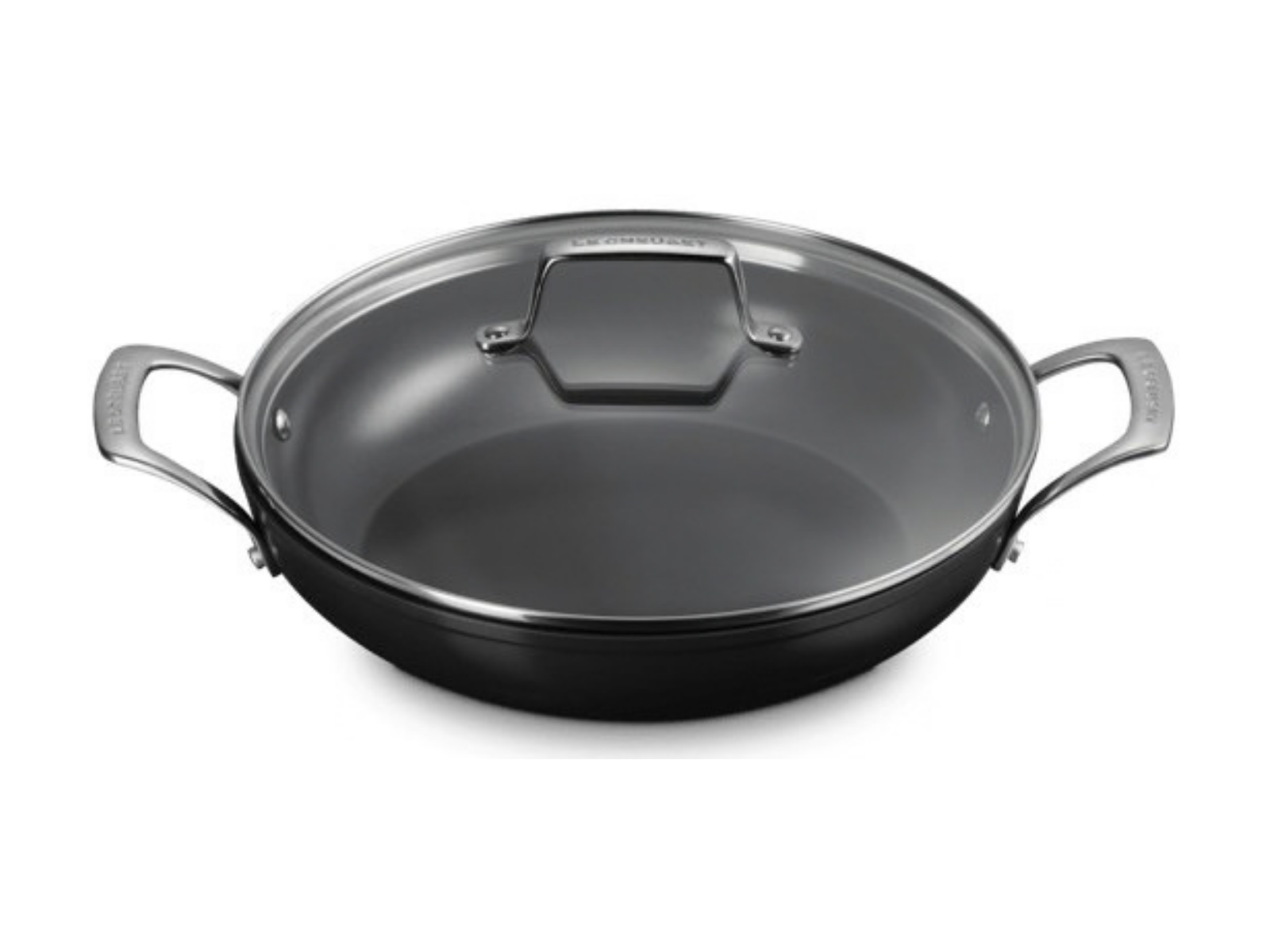 Le Creuset Essential Keramik-Antihaft Profipfanne mit Glasdeckel 28cm