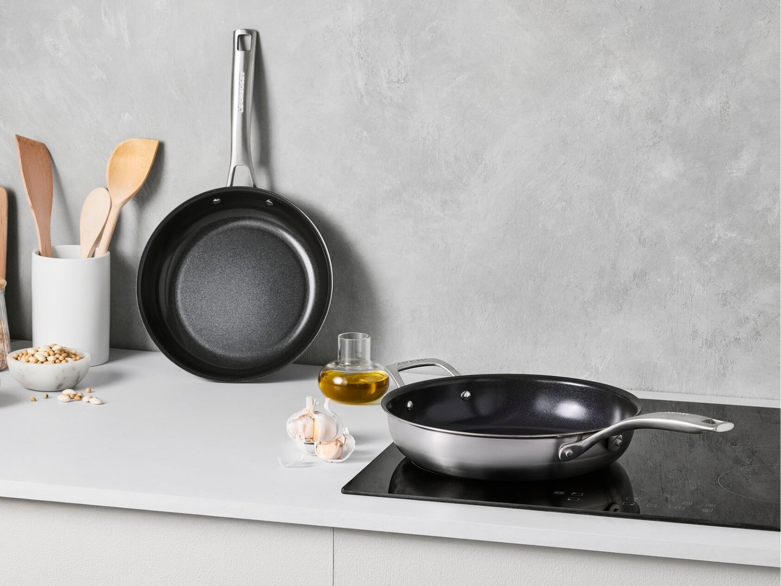 Le Creuset Essential 3-ply Pfannenset antihaft 24/28cm 2tlg - Produktbild 4