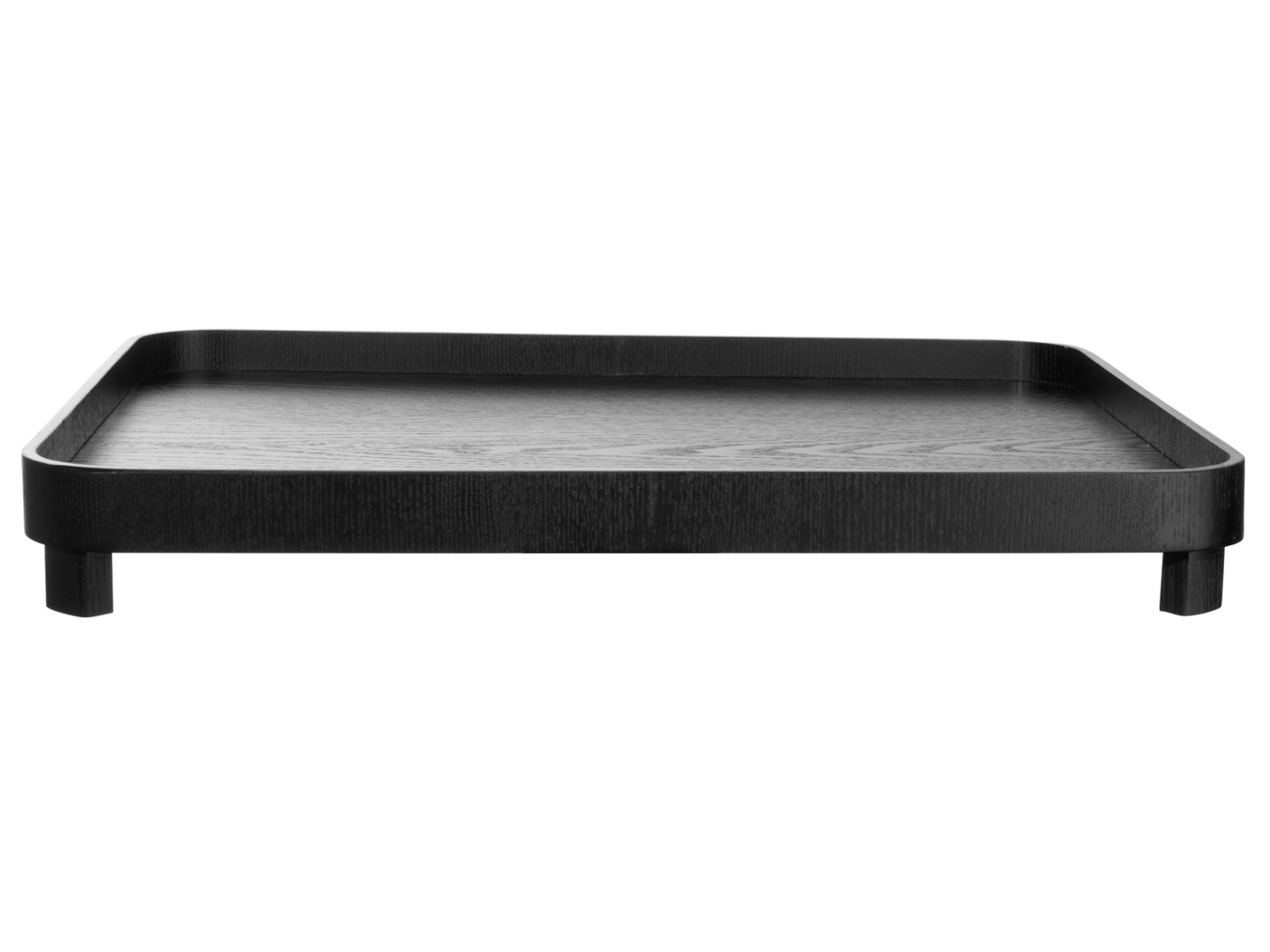 ASA Selection wood schwarz Tablett auf Fuß 45,5 x 36cm
