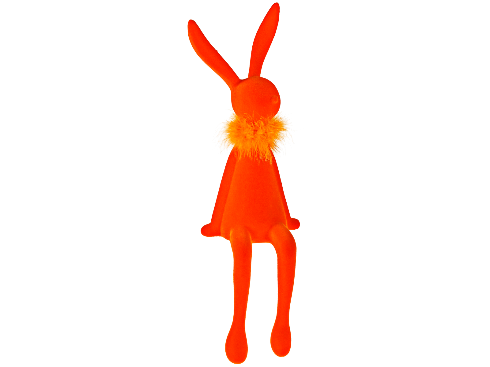 Werner Voß Hase mit Federboa orange 17x18x56 cm