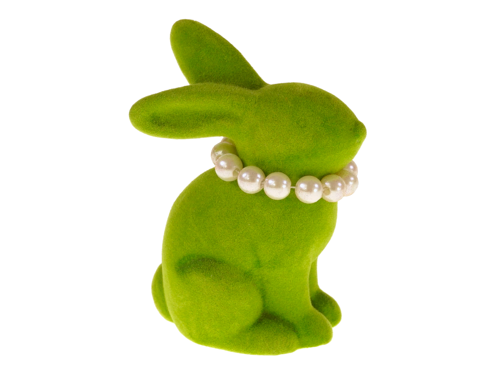 Werner Voß Hase mit Perlenkette grün 6,5x4,5x9cm