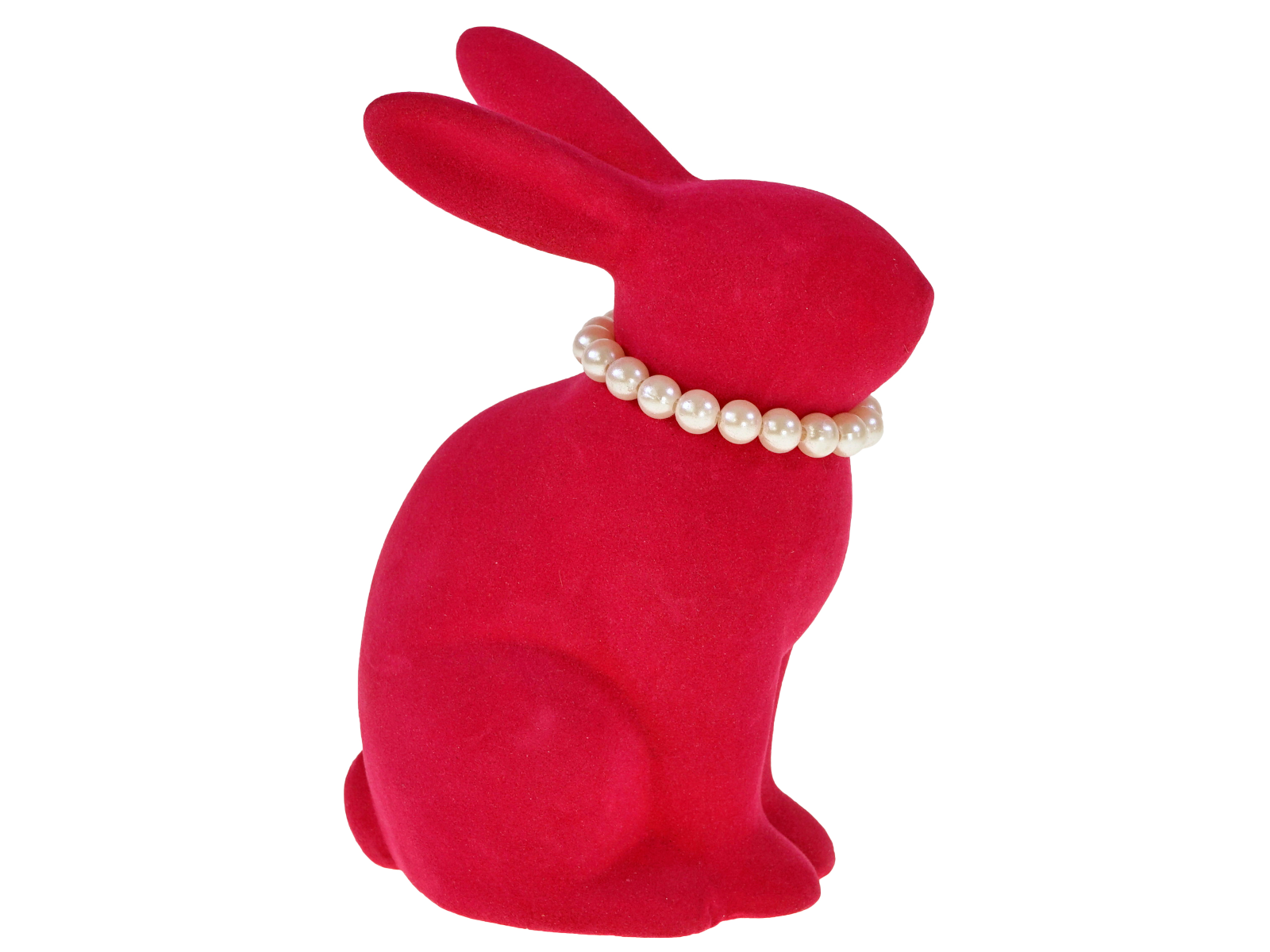 Werner Voß Hase mit Perlenkette pink 11,5x8x16cm