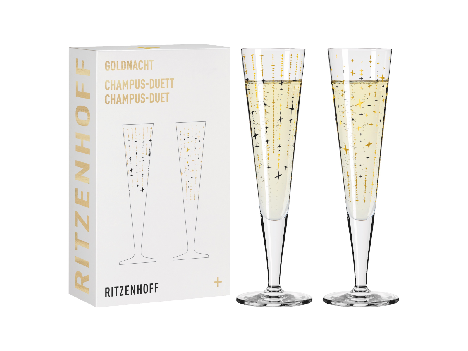 RITZENHOFF Goldnacht Champagnerglas 2er Set (S. Eikler) H24 - Produktbild 7