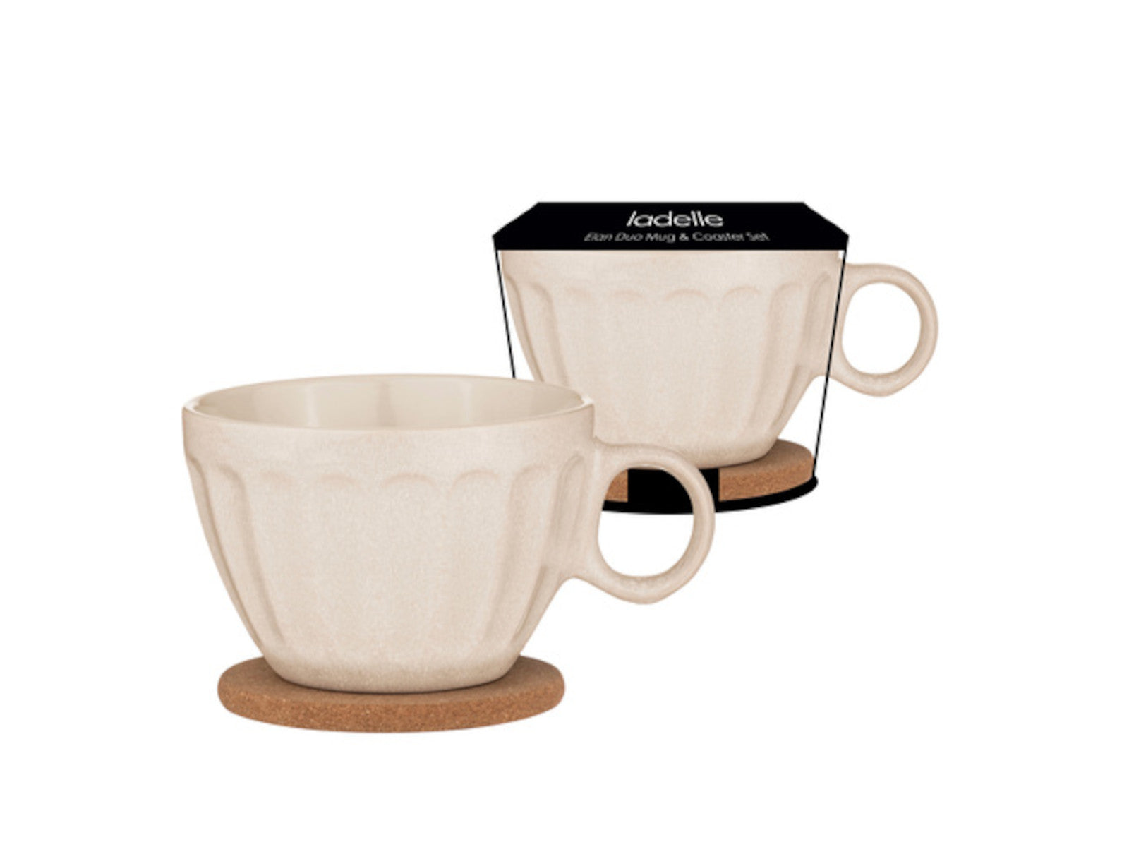 ladelle ELAN Becher- und Untersetzerset hafer - Produktbild 2