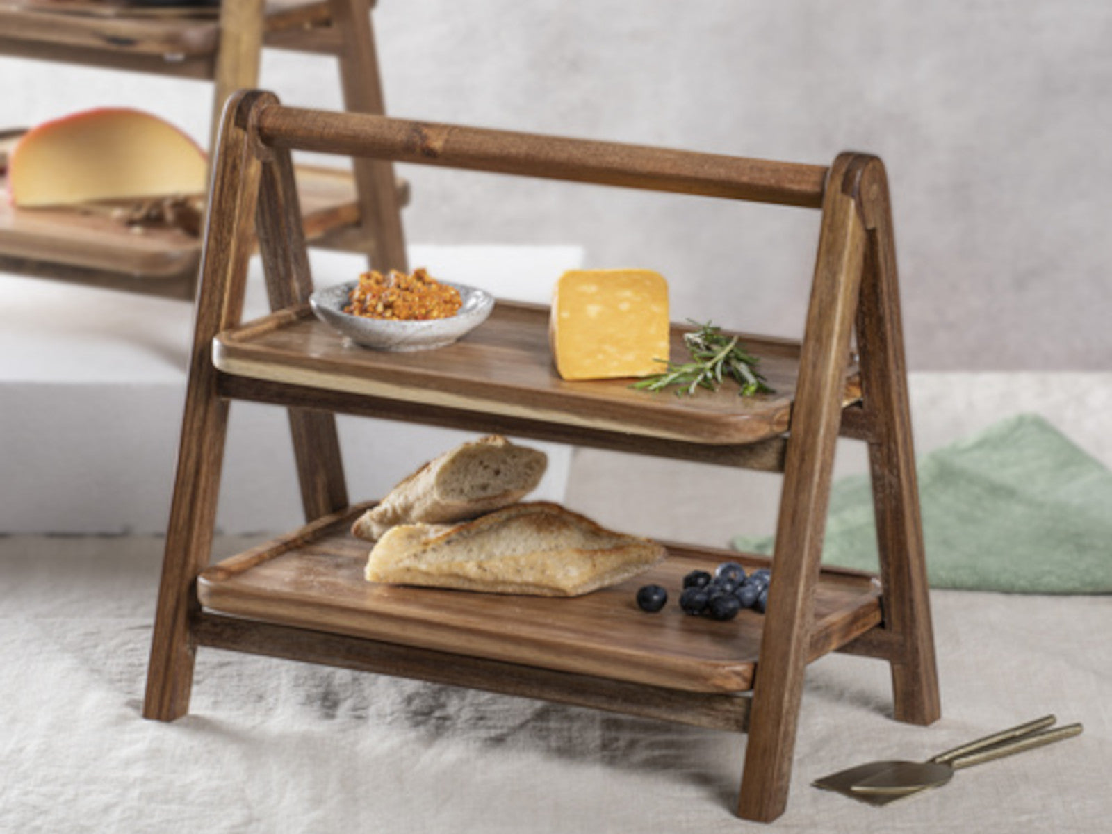 ladelle GATHER Servierturm akazie 2-etagig - Produktbild 2