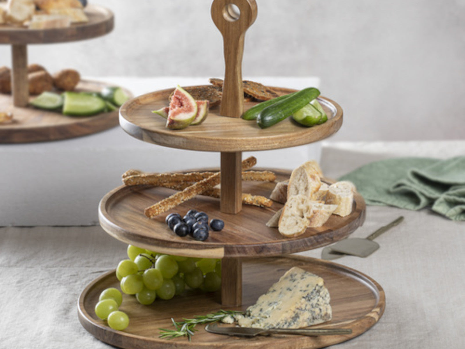 ladelle GATHER Servierturm akazie rund 3-etagig - Produktbild 2