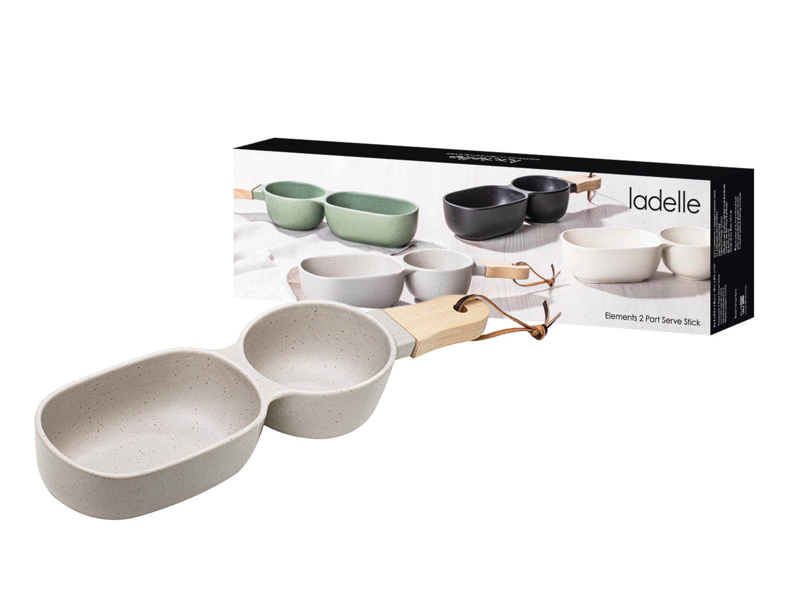 Ladelle ELEMENTS Servier-Stick taupe 2tlg - Produktbild 2