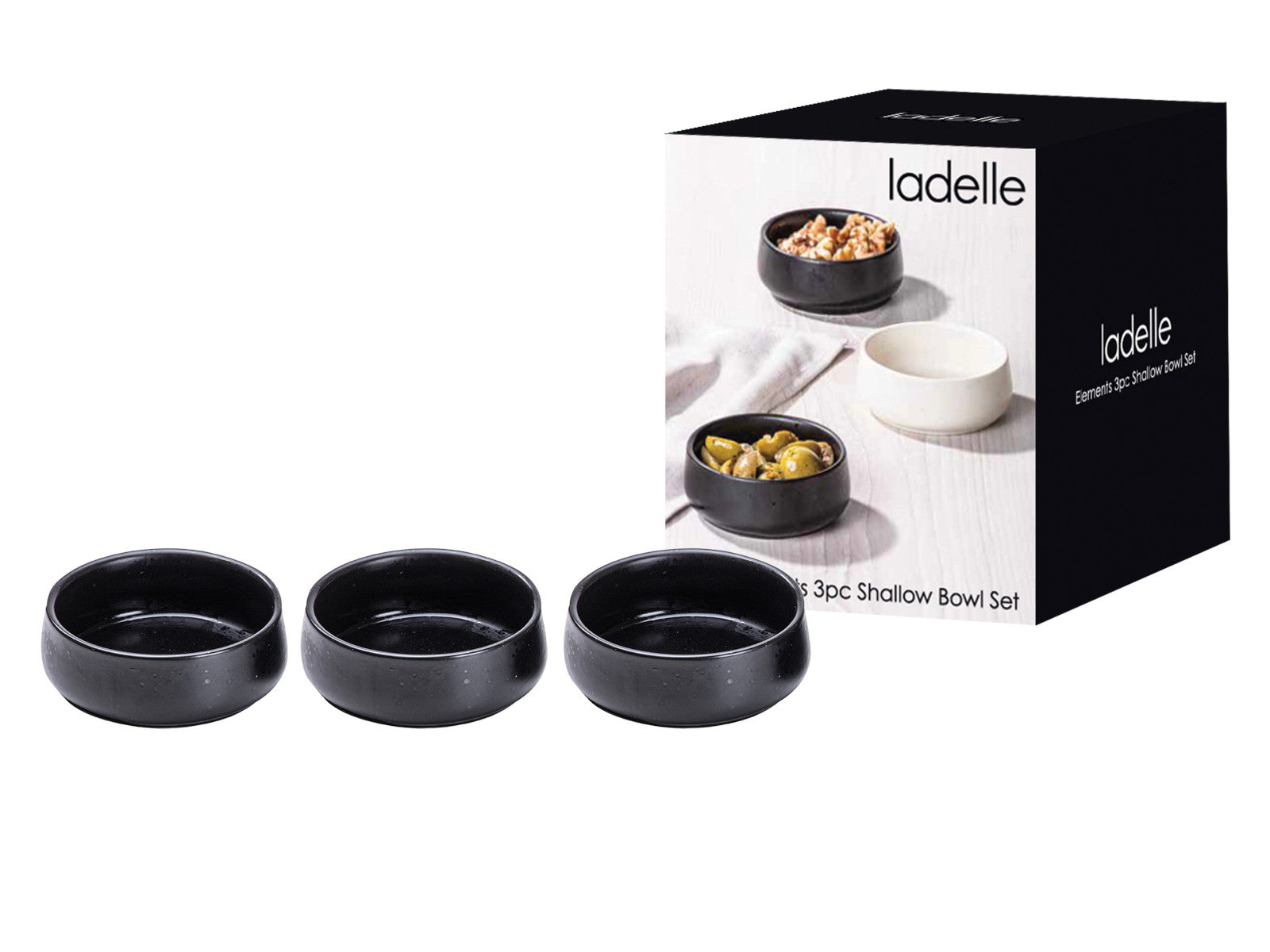 Ladelle ELEMENTS Schalenset flach onyx Set3 - Produktbild 2