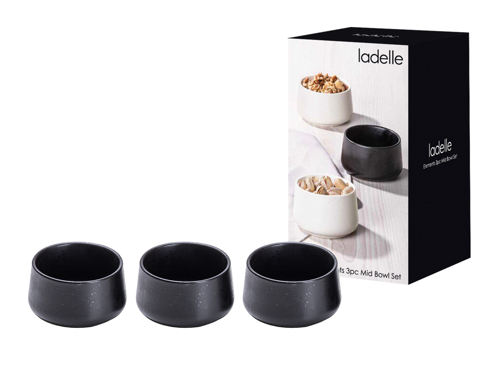 Ladelle ELEMENTS Schalenset mittel onyx Set3 - Produktbild 2