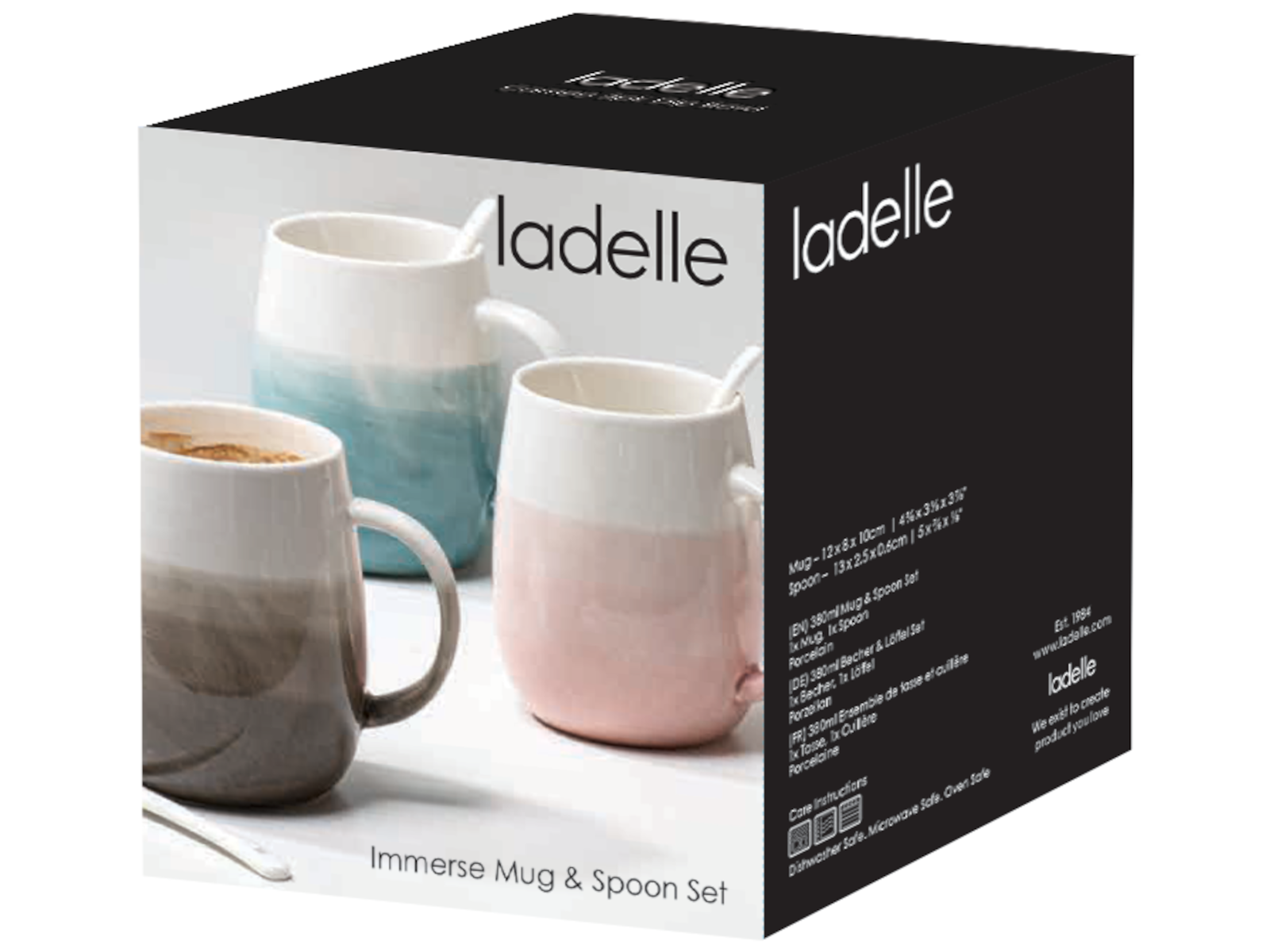 ladelle Immerse schattiert smaragd Becher- & Löffel-Set 12cm - Produktbild 2