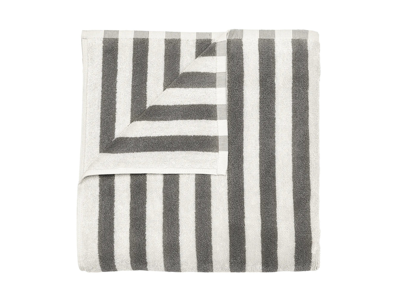 Blomus ARTO Badetuch moonbeam/magnet  thick stripe 70x140cm - Produktbild 2
