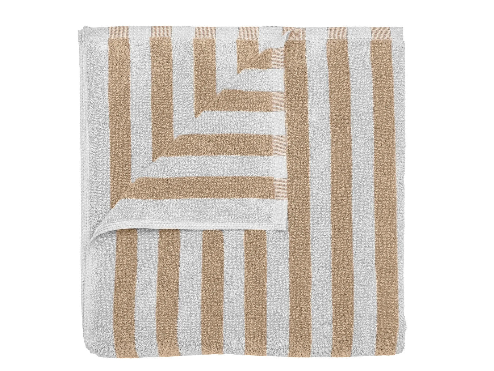Blomus ARTO Badetuch micro chip/tan thick stripe 70x140cm - Produktbild 2