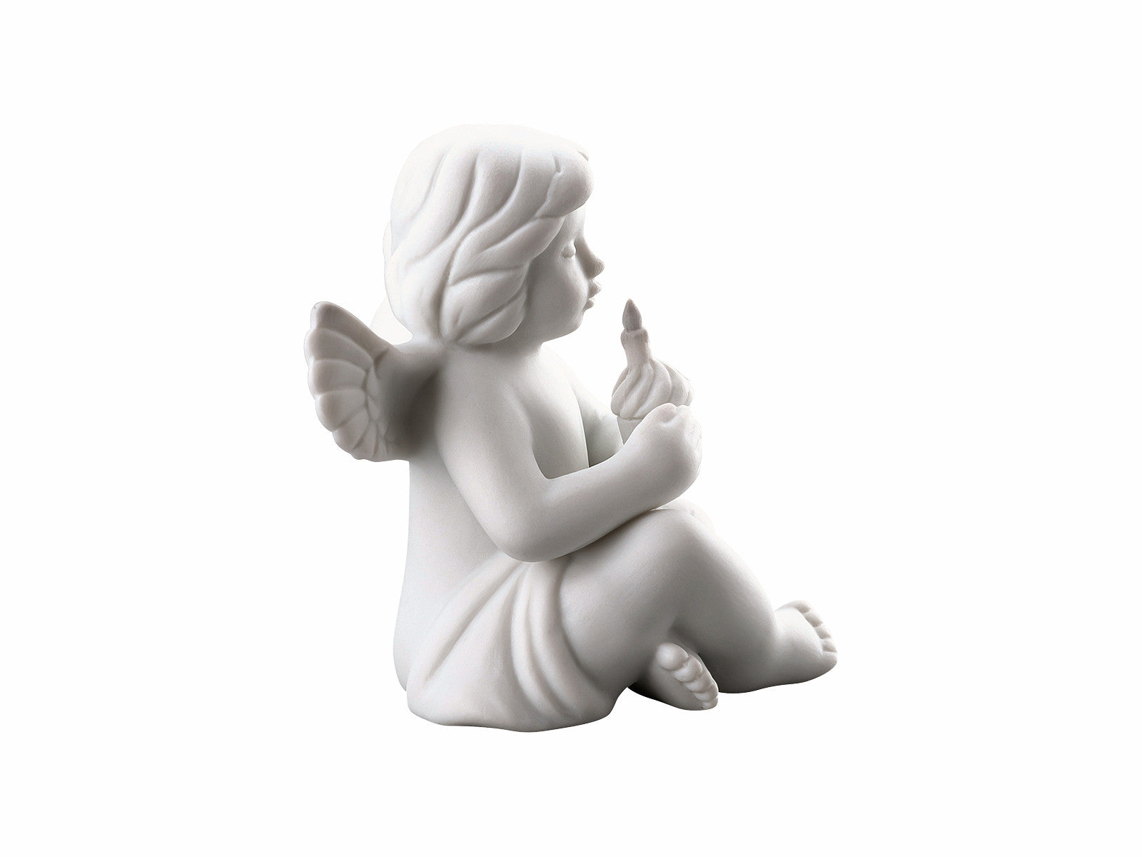 Rosenthal Engel klein weiss matt m. Geburtstagskuchen 6cm - Produktbild 5