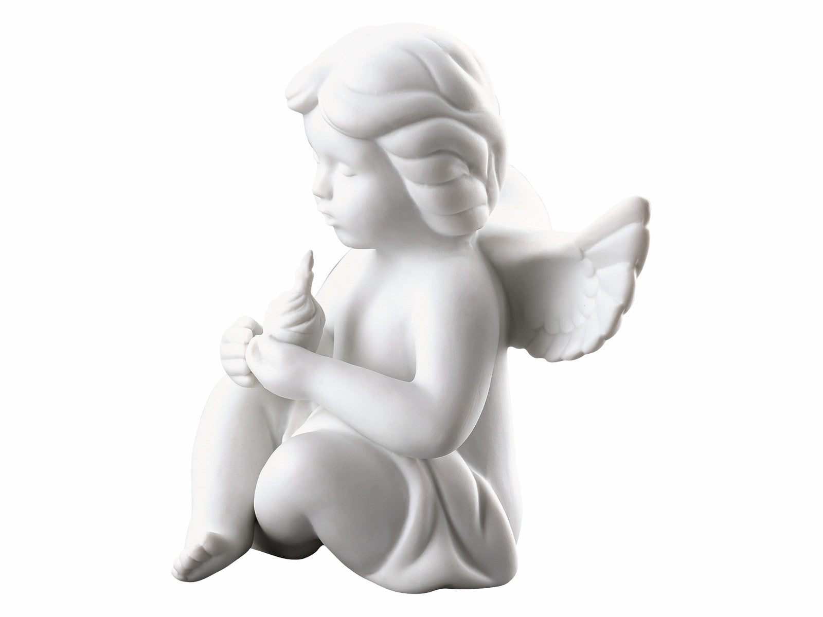 Rosenthal Engel mittel weiss matt m. Geburtstagskuchen 10cm - Produktbild 2