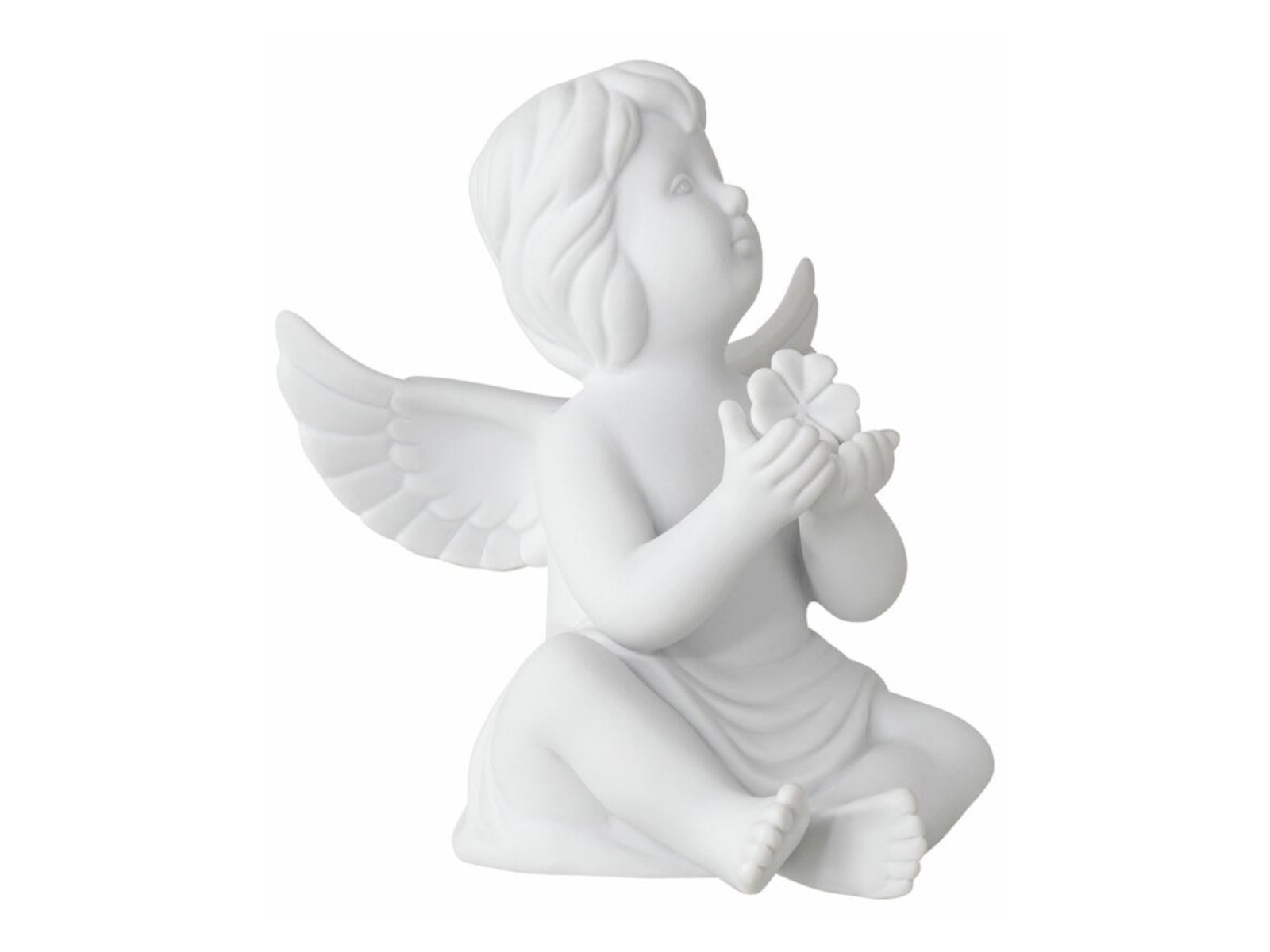 Rosenthal Engel groß Weiss matt Engel mit Glücksklee 15cm - Produktbild 3