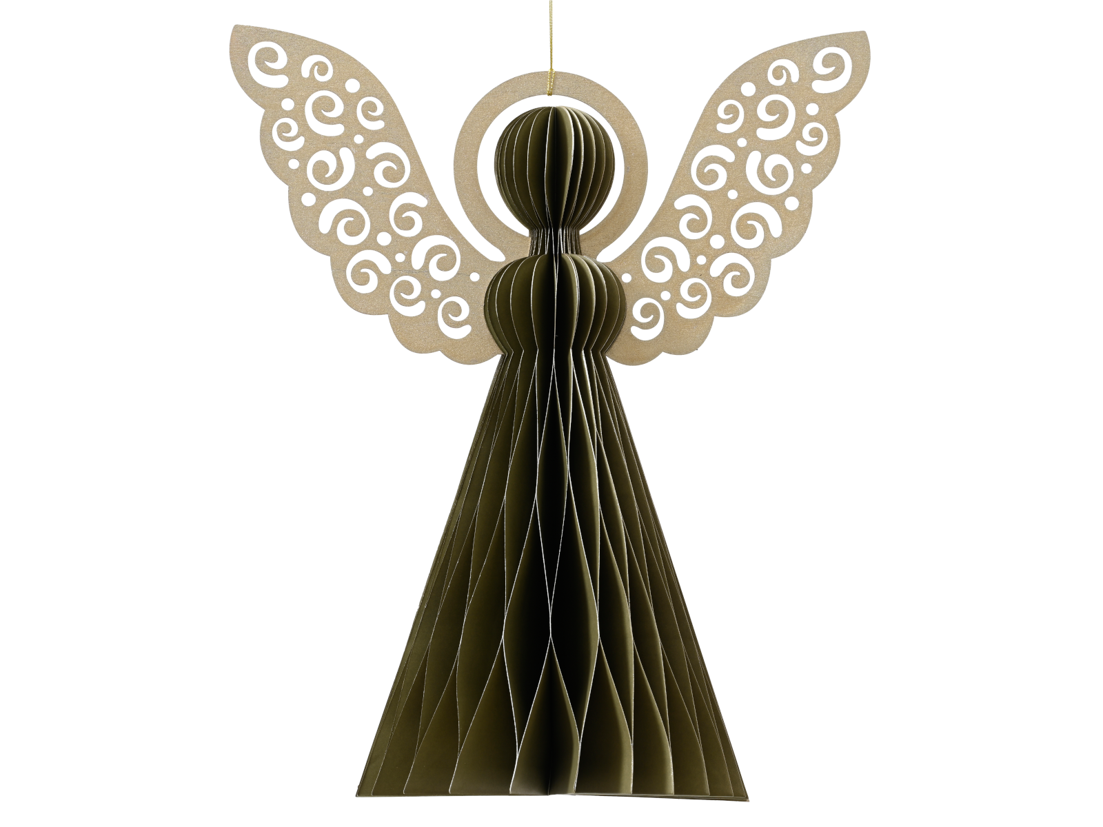 Decoris Engel Papier grün 8cm