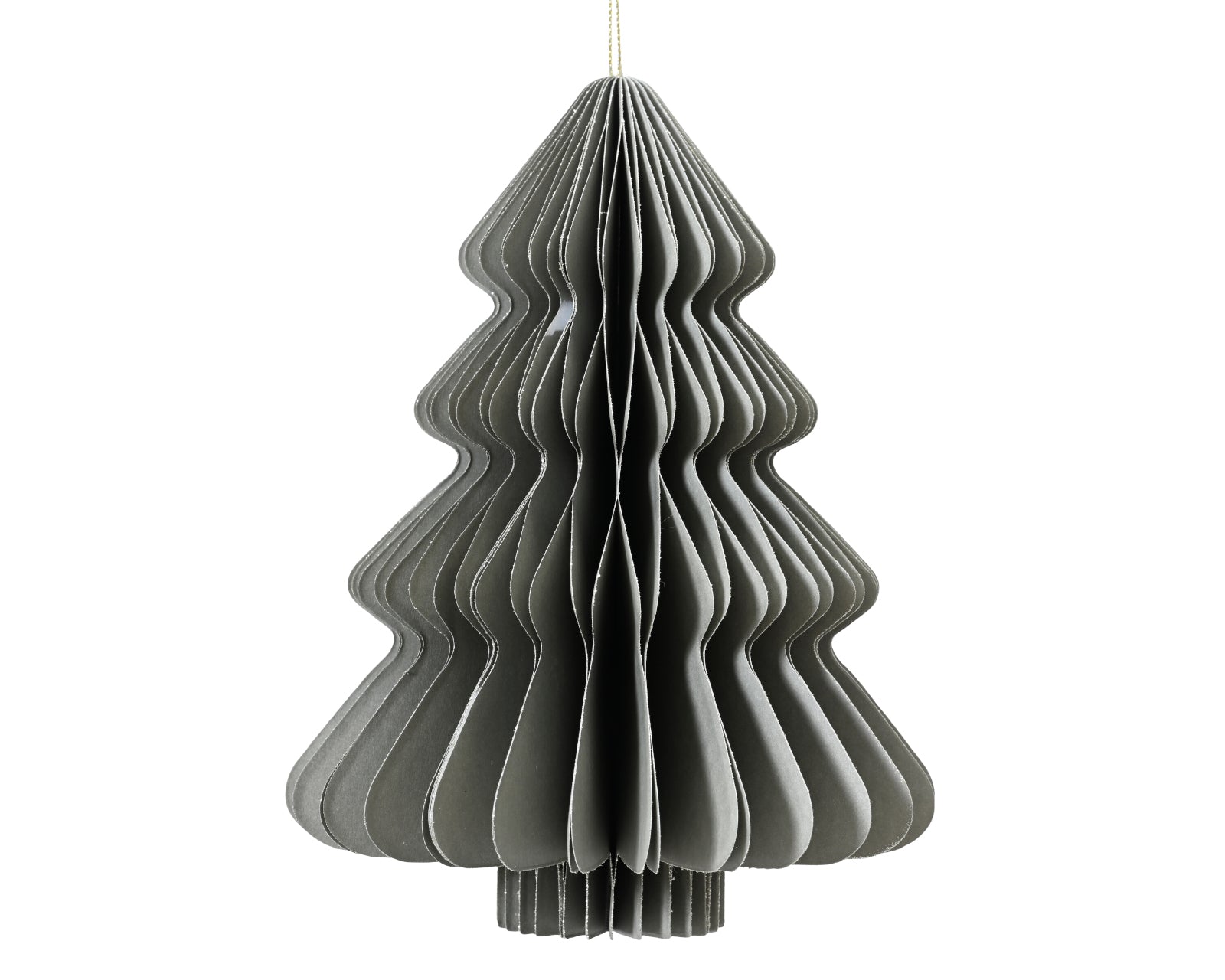 Decoris Baum Papier grau 15cm