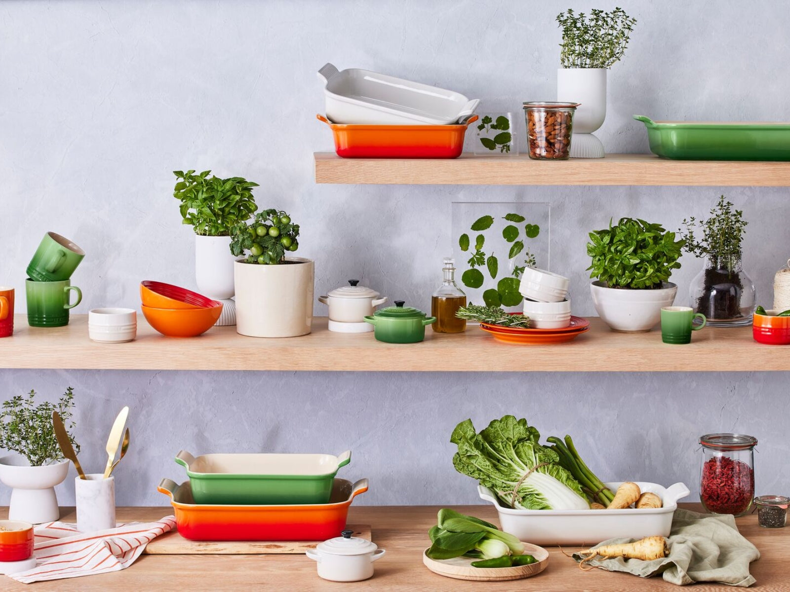 Le Creuset Backform Tradition rechteckig ofenrot 23cm - Produktbild 7