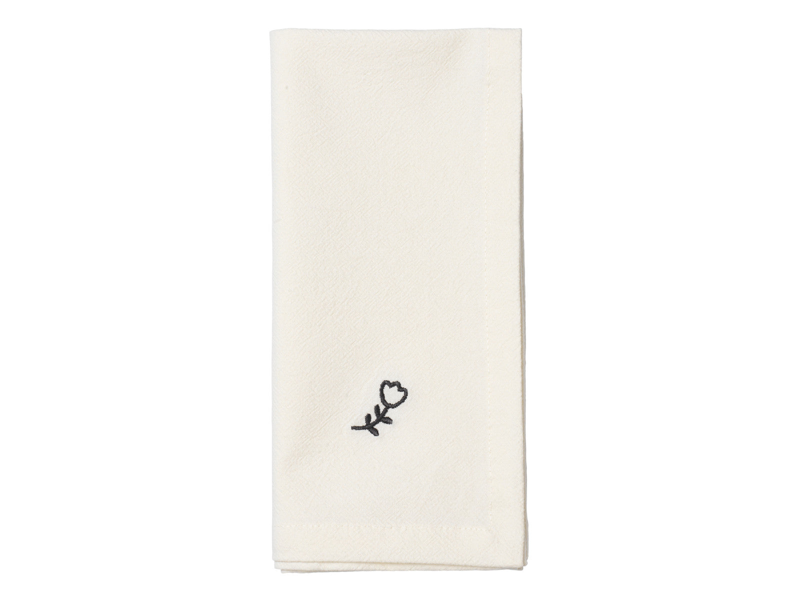 Broste Copenhagen Mai Stoffserviette black/off white 45x45cm (1 Stück)