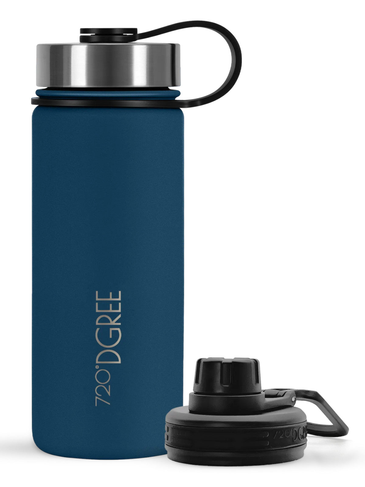 720°DGREE Isolier Trinkflasche noLimit Edelstahl mit Sportdeckel deep blue 0,5l