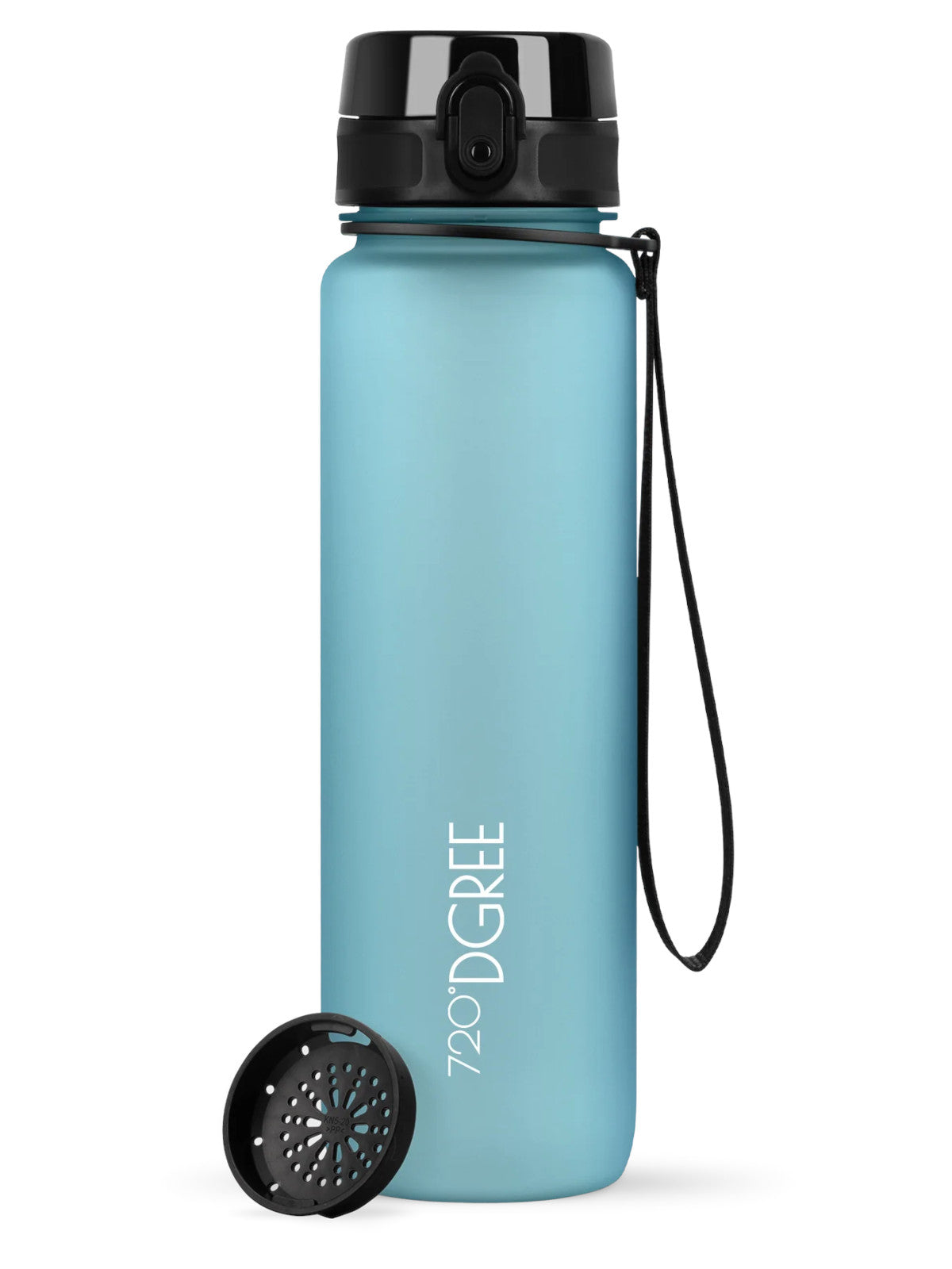 720°DGREE Trinkflasche uberBottle softTouch mit Sieb aqua blue 1l