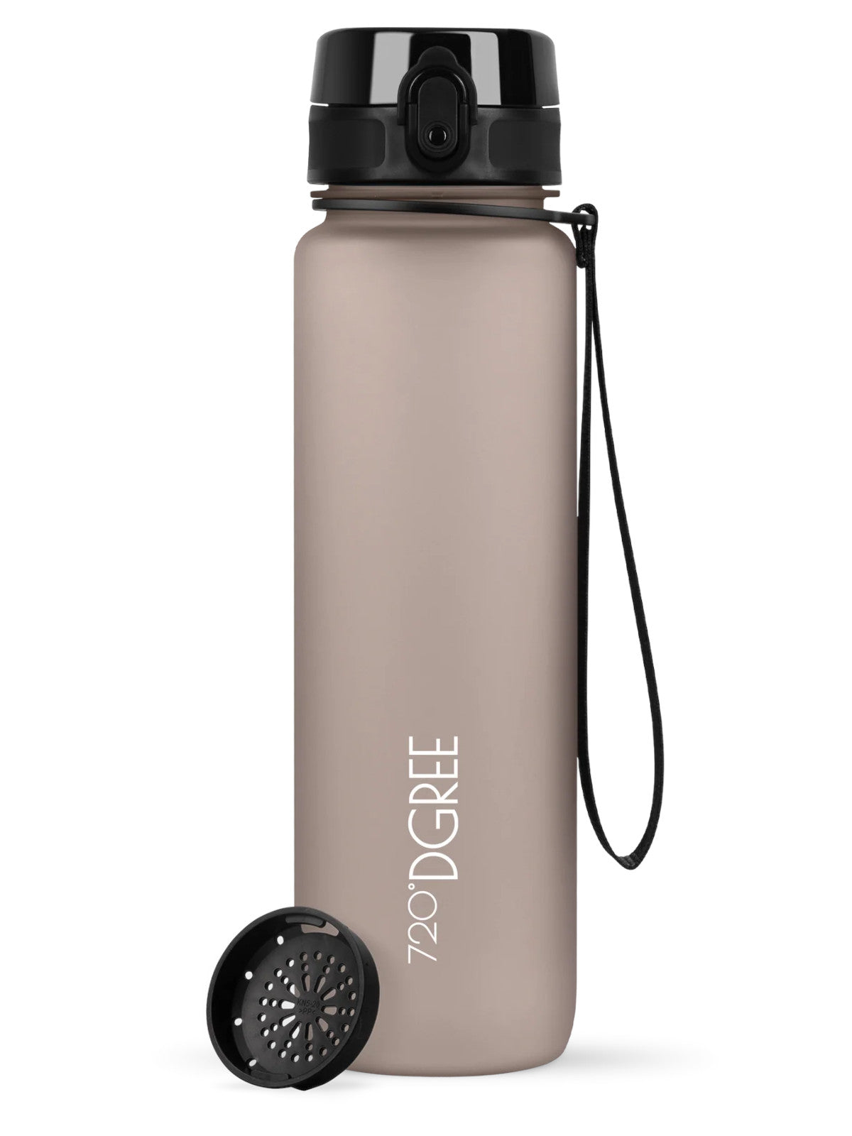 720°DGREE Trinkflasche uberBottle softTouch mit Sieb nougat brown 1l