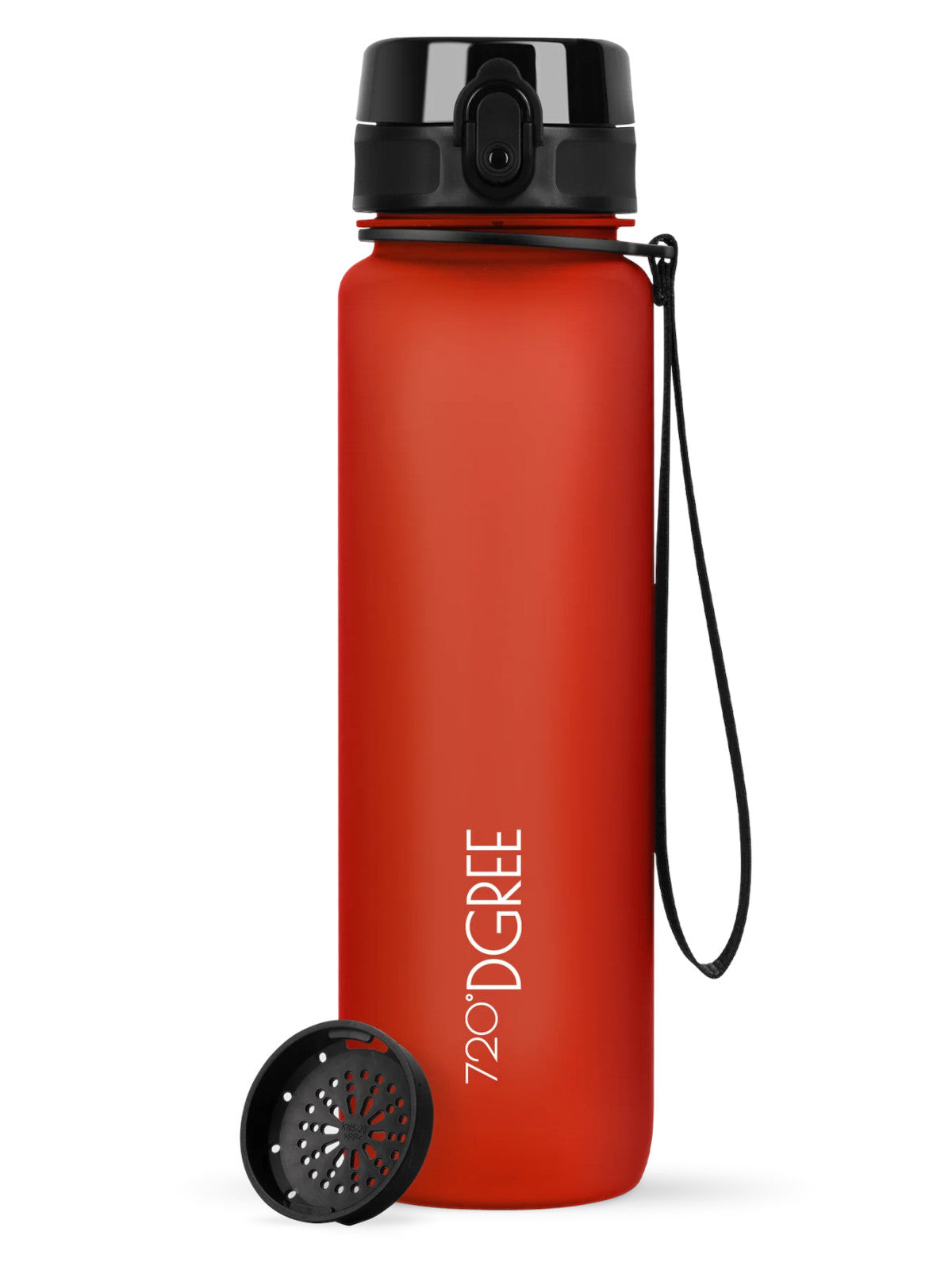 720°DGREE Trinkflasche uberBottle softTouch mit Sieb watermelon red 1l