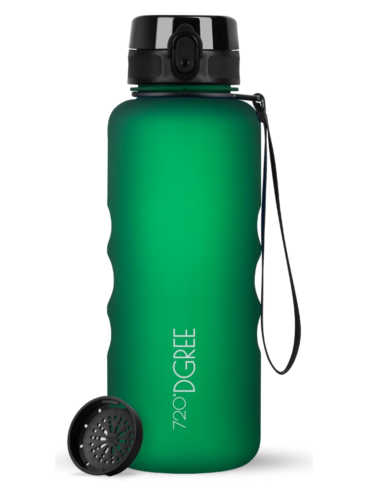 720°DGREE Trinkflasche uberBottle softTouch mit Sieb forest green 1,5l