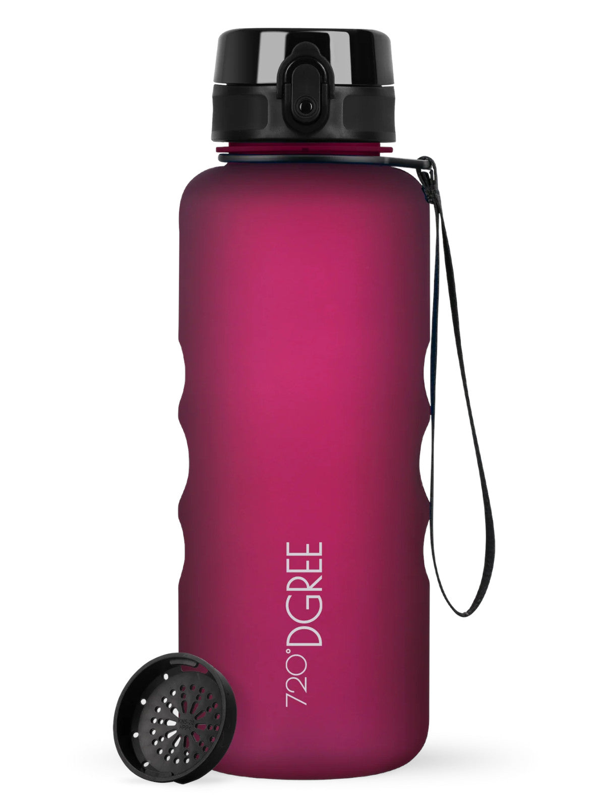 720°DGREE Trinkflasche uberBottle softTouch mit Sieb lavish plum 1,5l