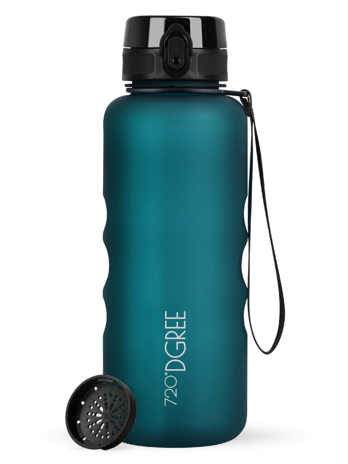 720°DGREE Trinkflasche uberBottle softTouch mit Sieb smaragd green 1,5l