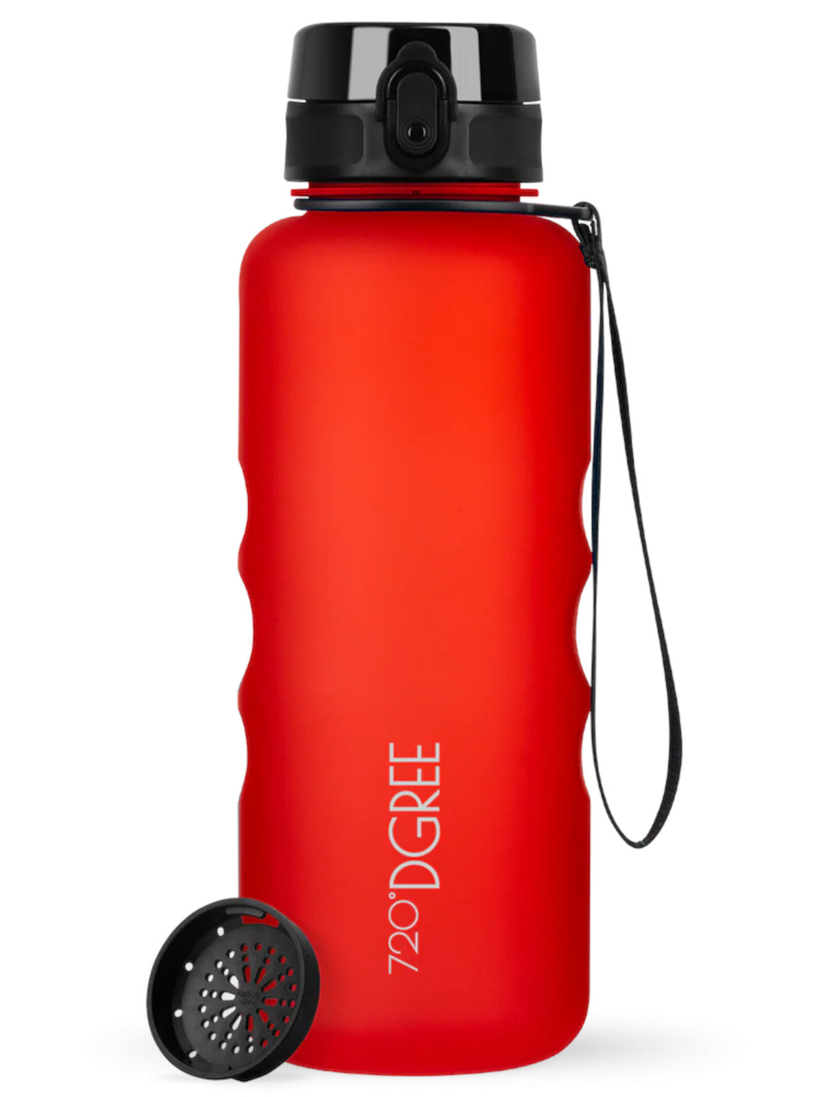 720°DGREE Trinkflasche uberBottle softTouch mit Sieb watermelon red 1,5l
