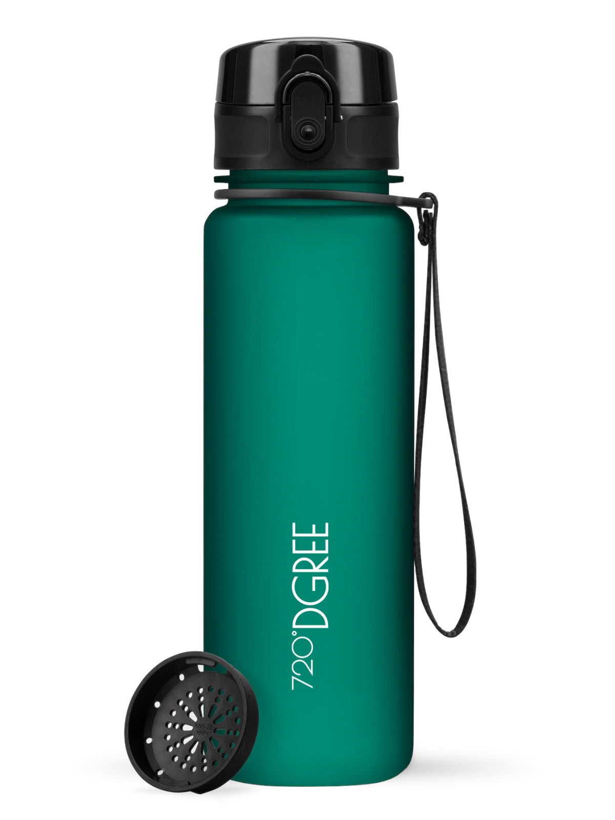720°DGREE Trinkflasche uberBottle softTouch mit Sieb emerald green 0,5l