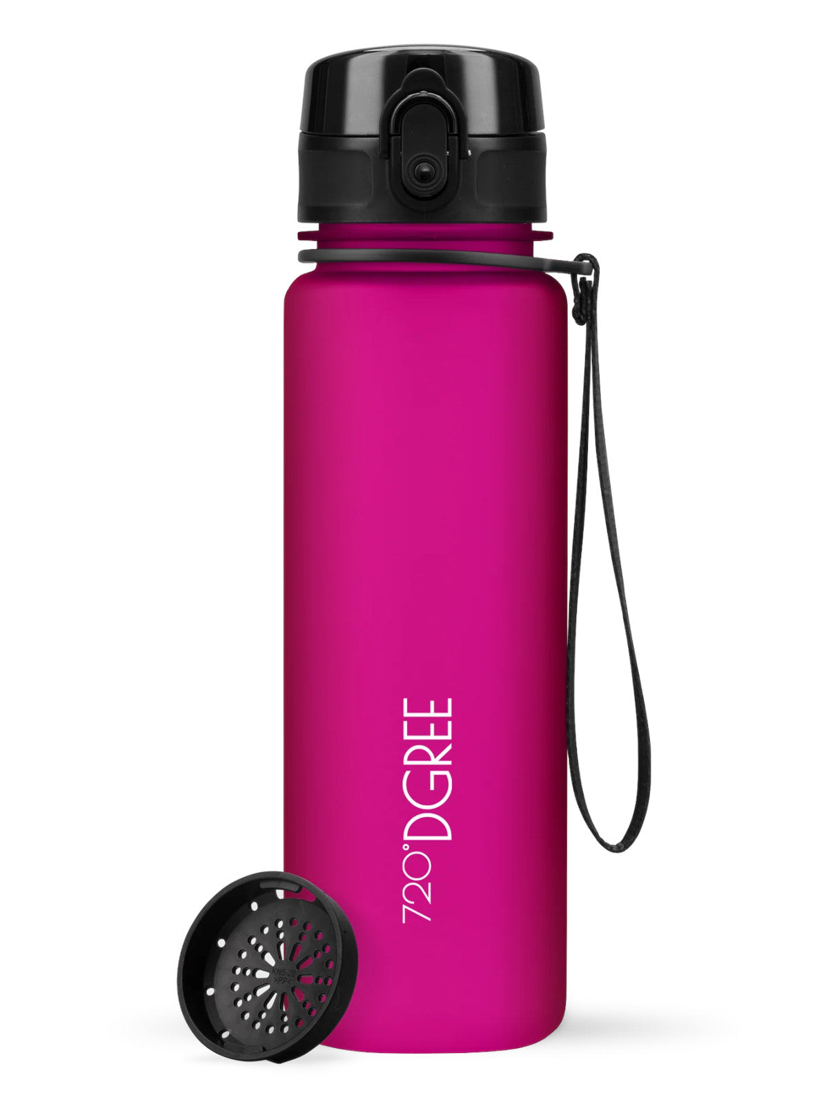 720°DGREE Trinkflasche uberBottle softTouch mit Sieb fuchsia pink 0,5l